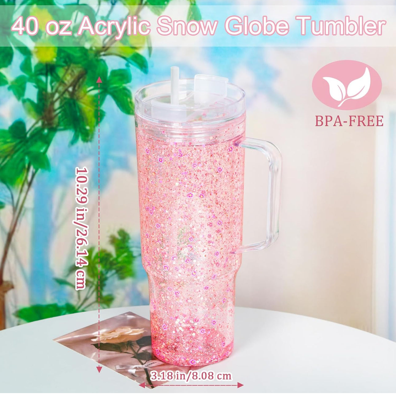 40oz Acrylic Snowglobe Tumblers