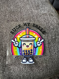 Suck my balls Boba drink decal