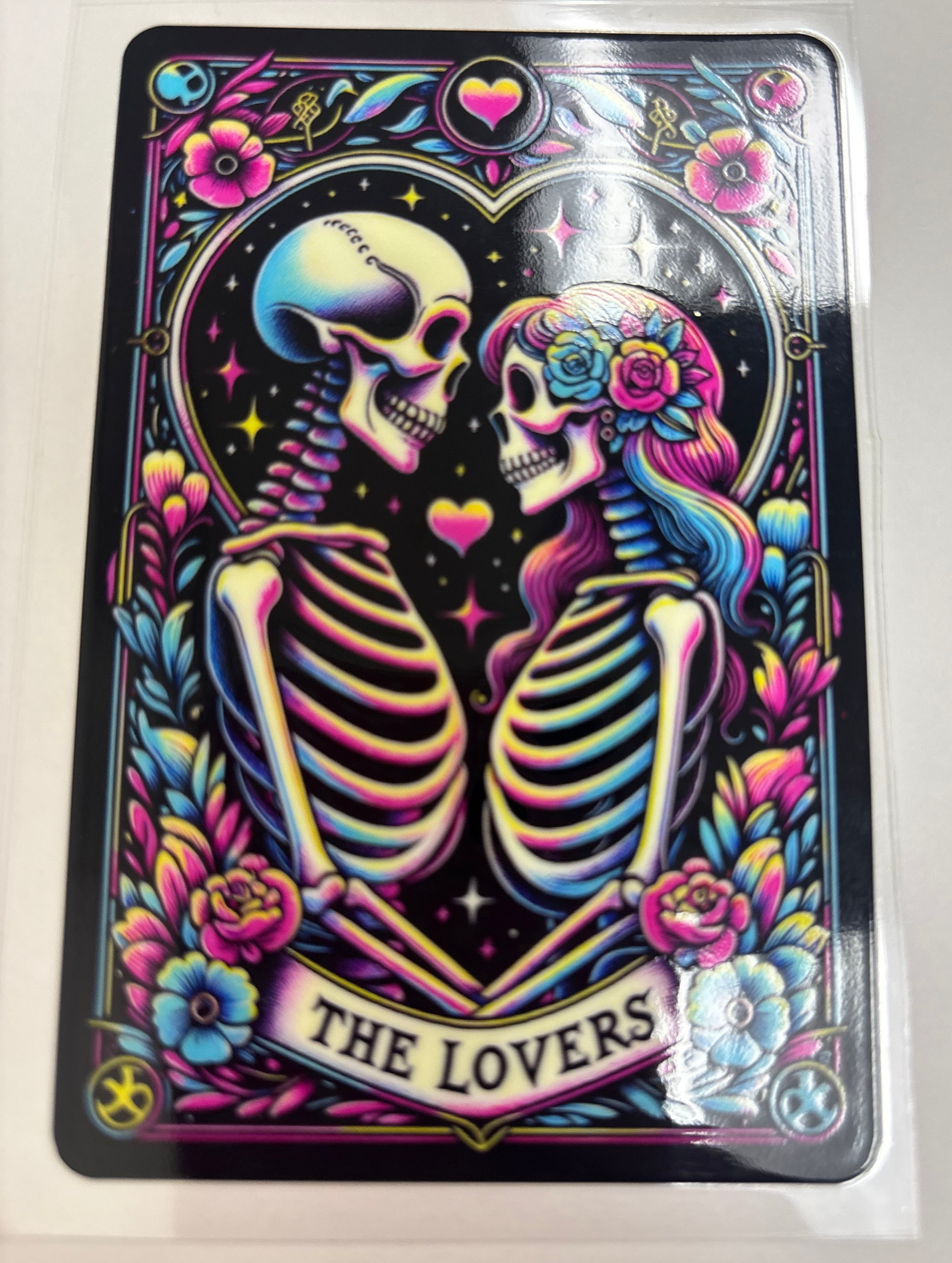 The lovers tarot card decal