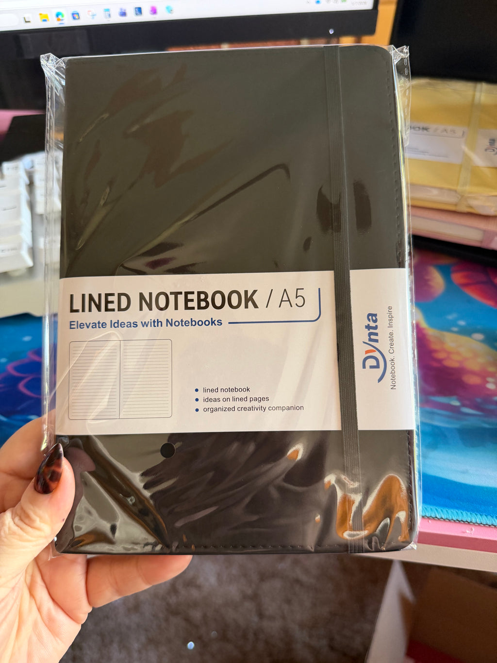 Lined notebooks. Hardback leather 5.8 x 8.4 Inch 160 Pages 📄