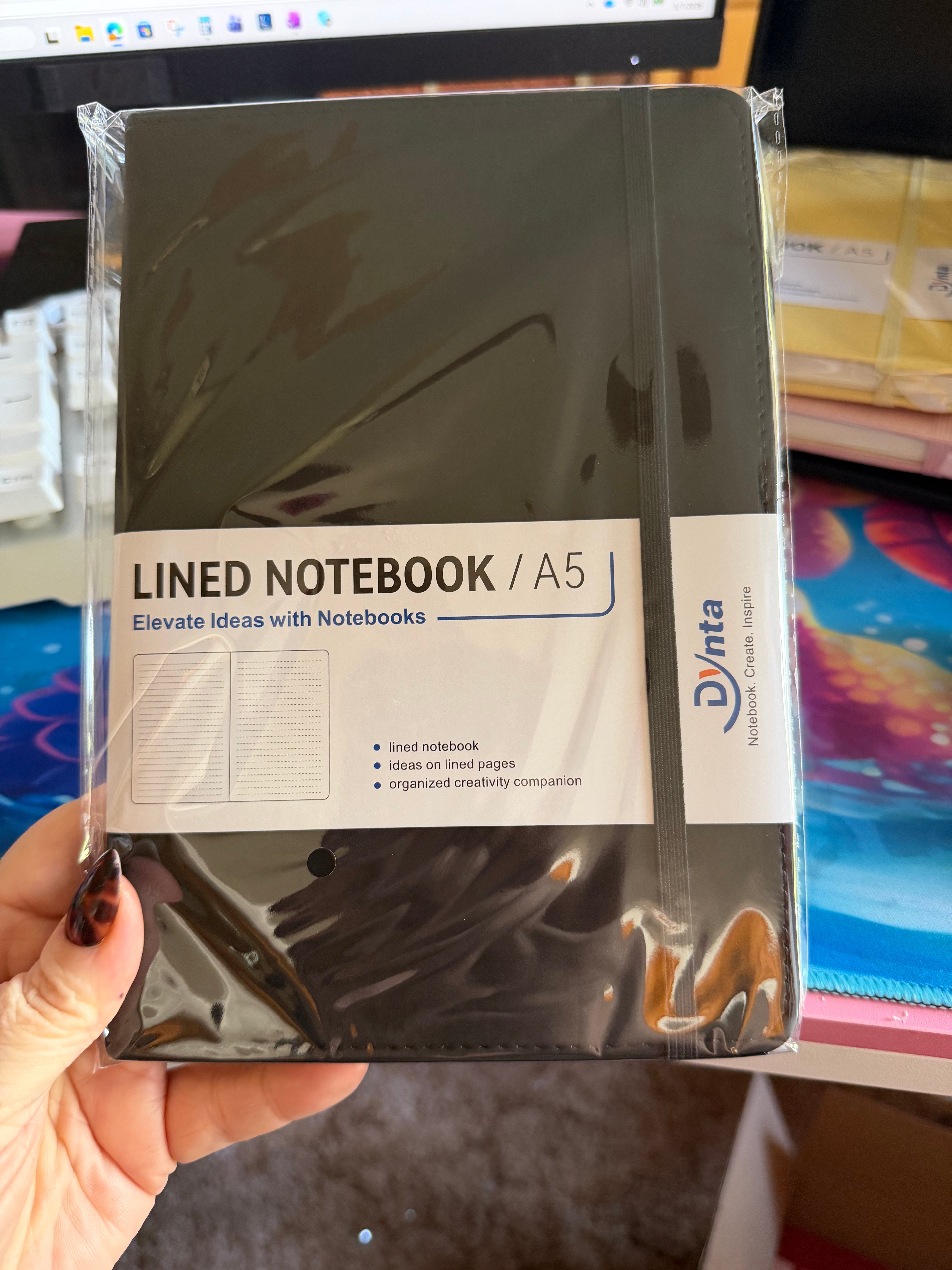 Lined notebooks. Hardback leather 5.8 x 8.4 Inch 160 Pages 📄