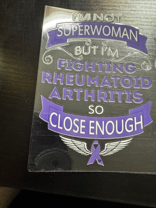 Rheumatoid arthritis awareness decal