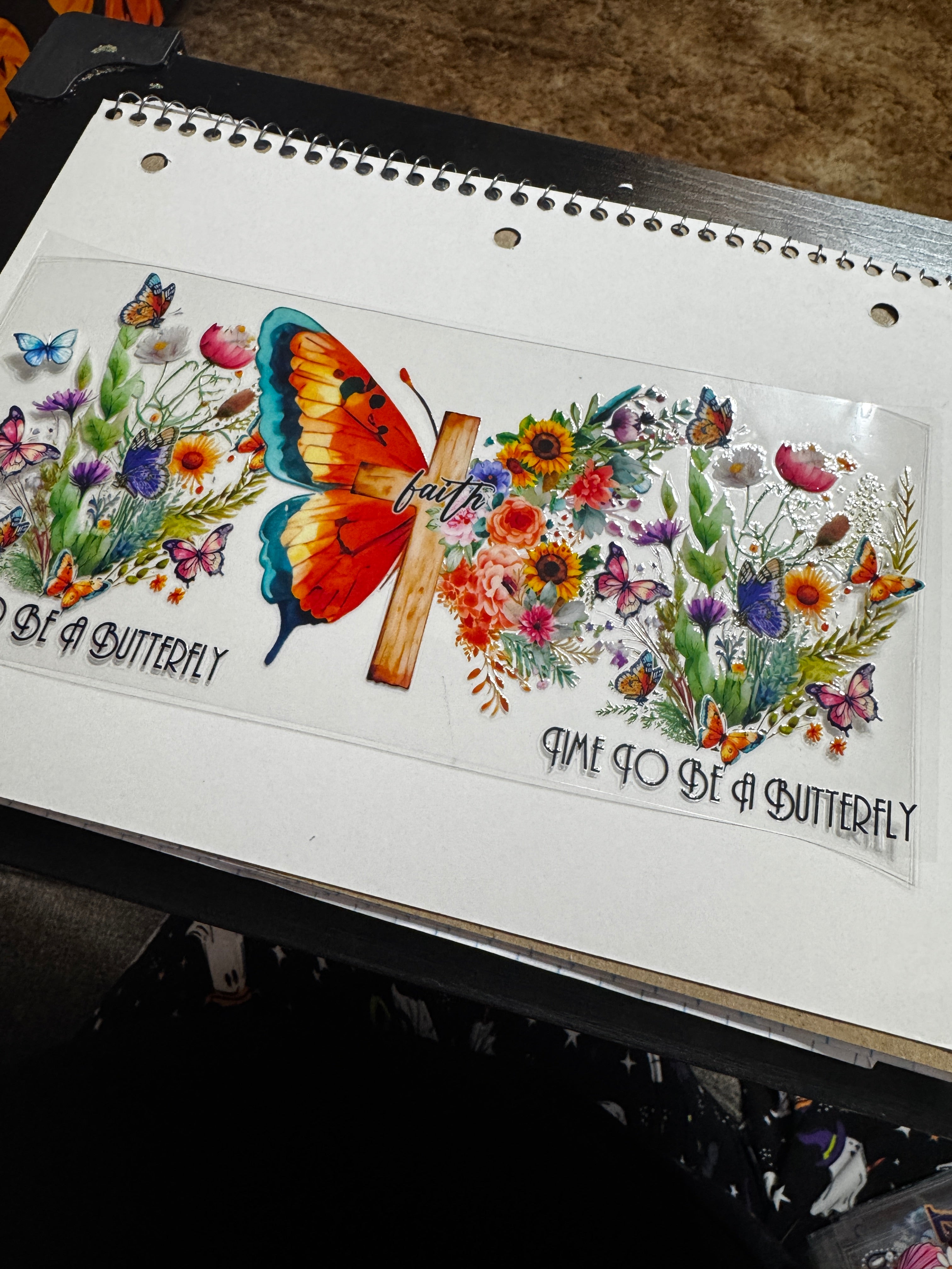 Faith Cross and butterfly