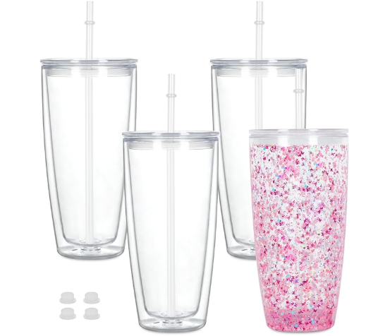 24oz Acrylic Snowglobe Wide shaped