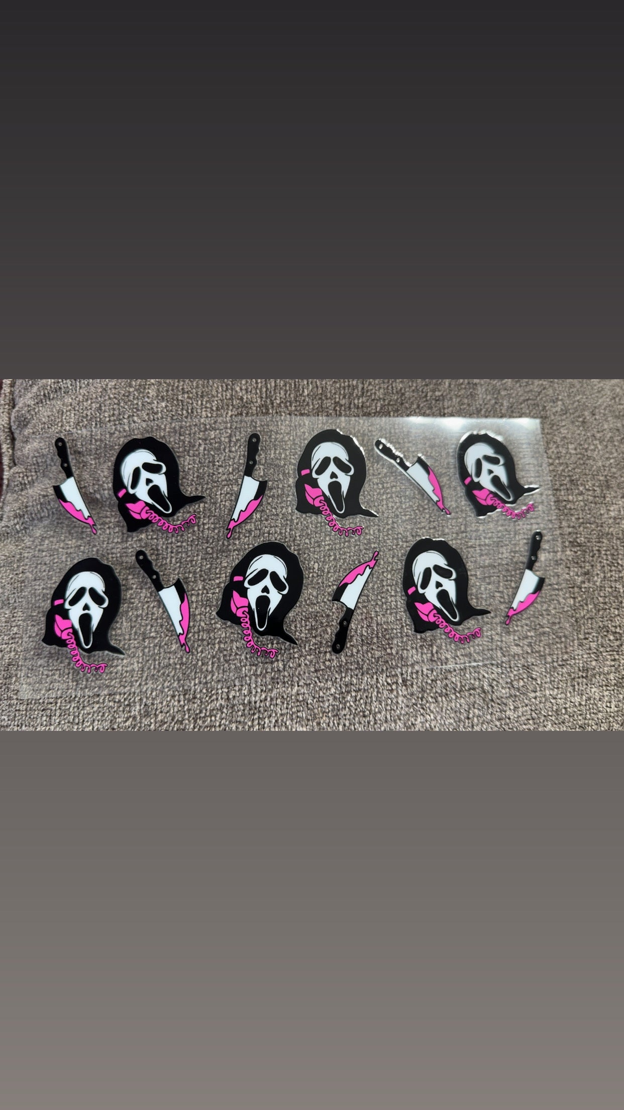 Ghost face in pink