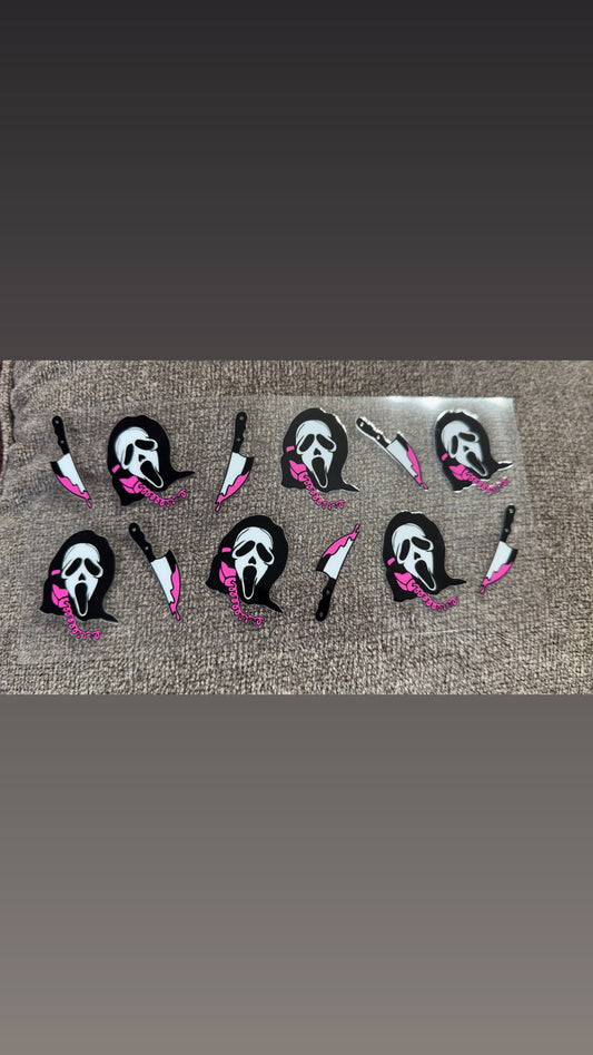 Ghost face in pink