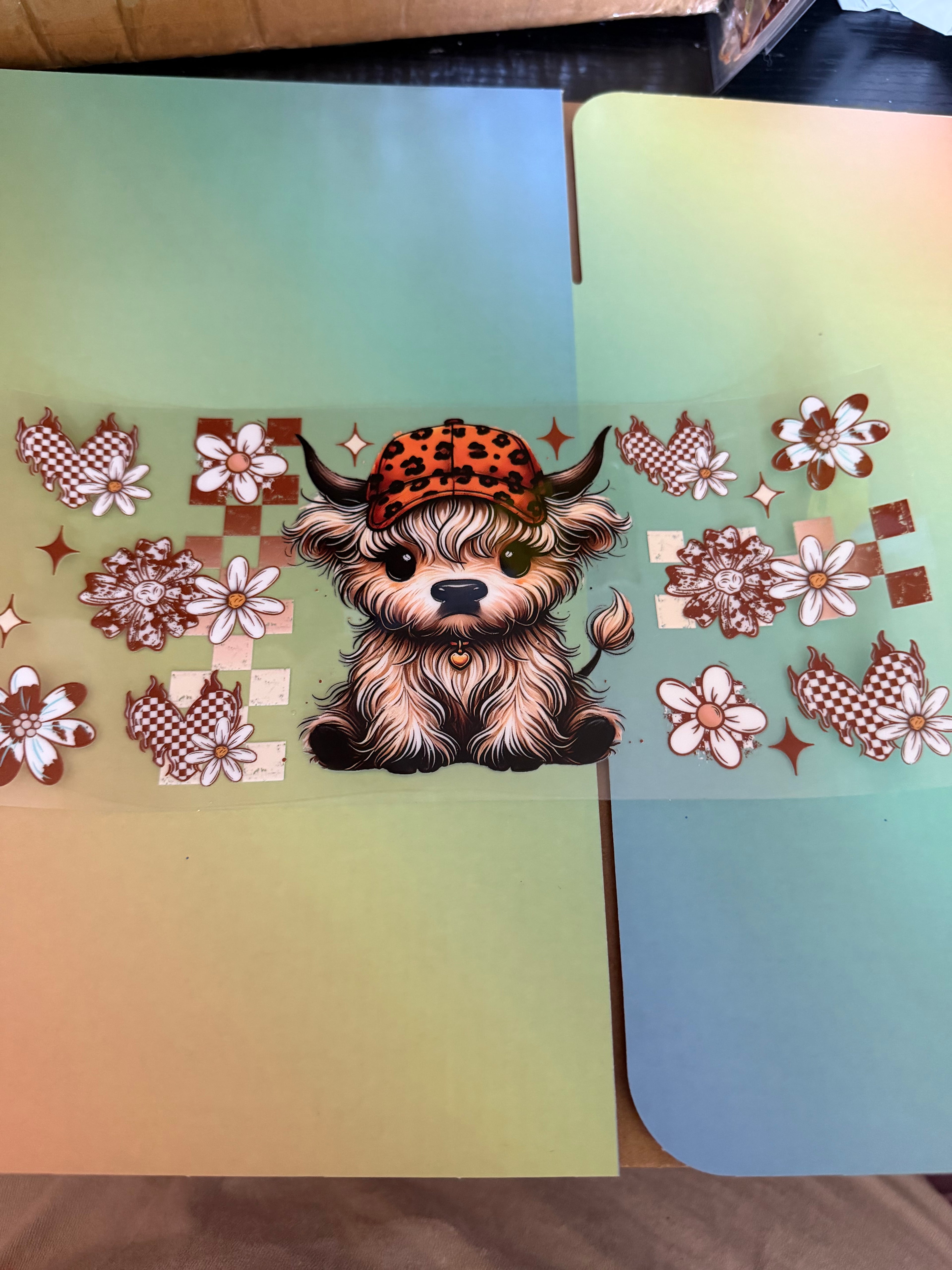 Cow leopard hat