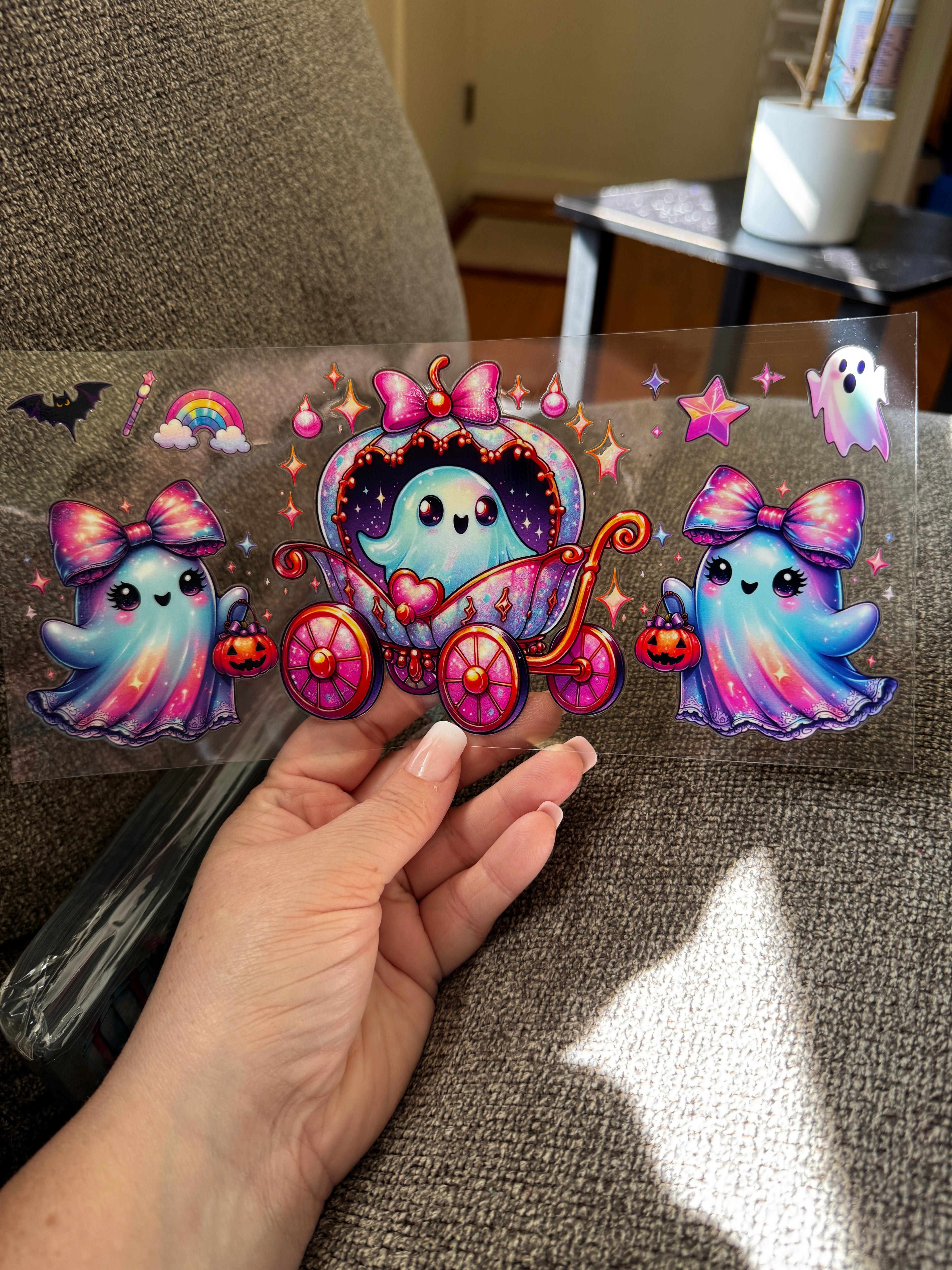 Cute ghost in Cinderella carousel