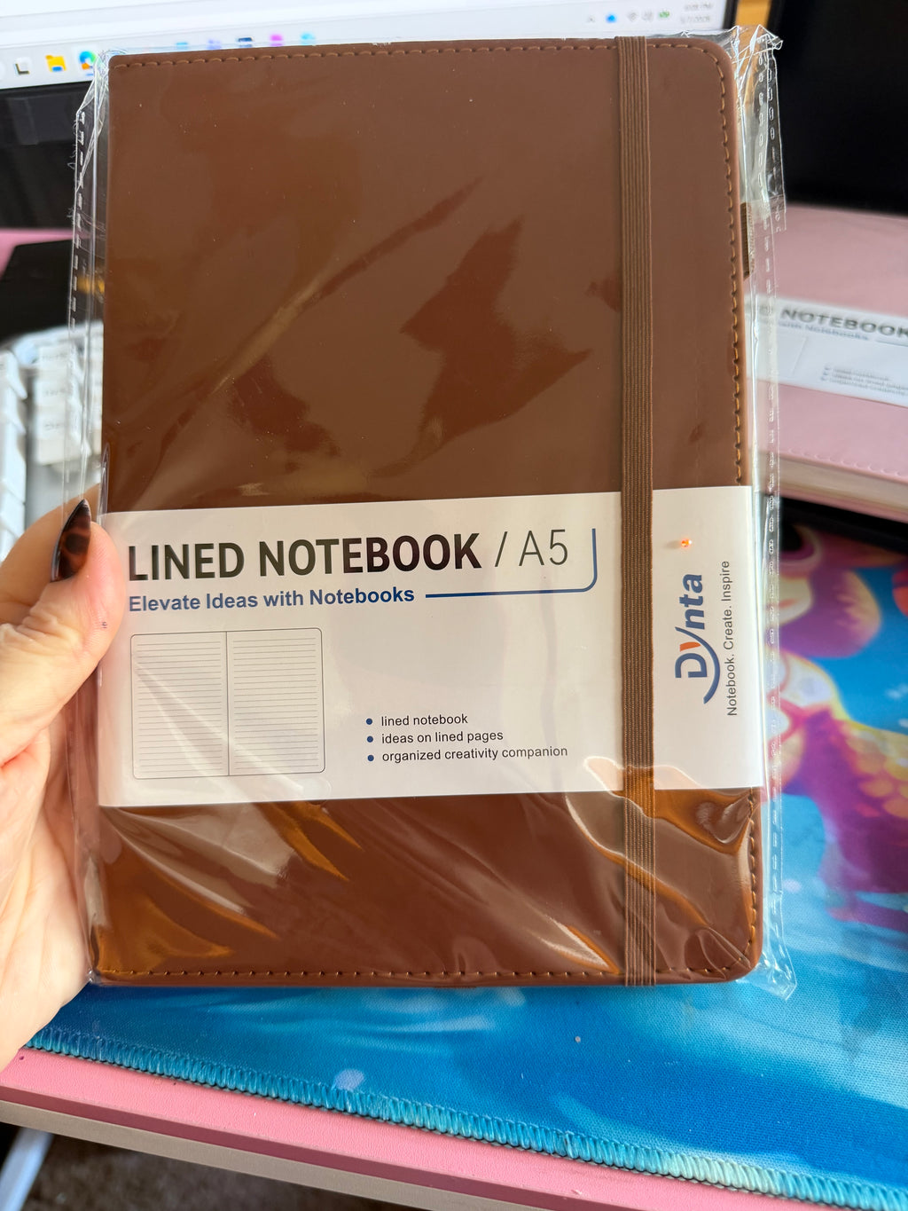 Lined notebooks. Hardback leather 5.8 x 8.4 Inch 160 Pages 📄
