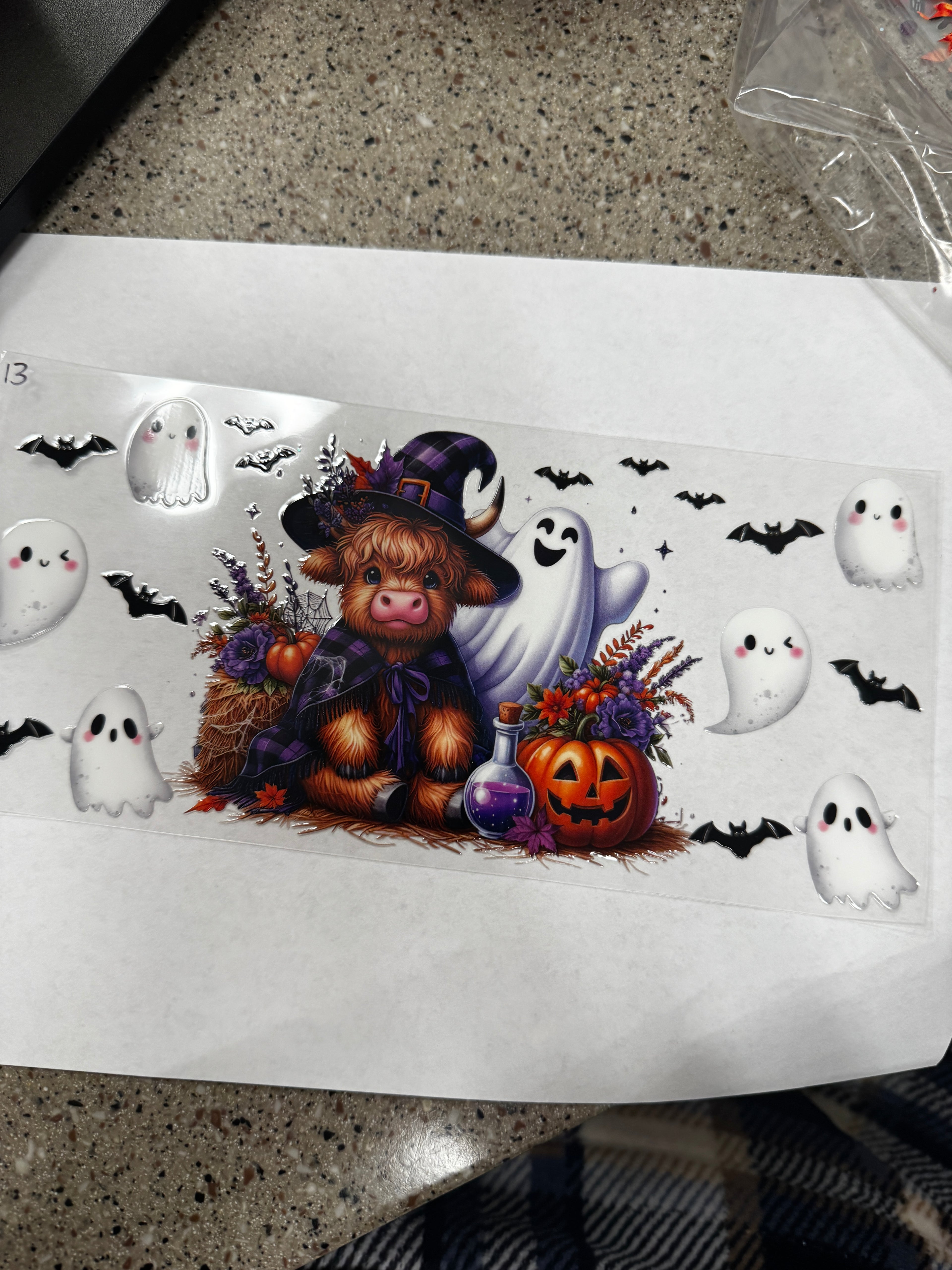 Cow with Ghost and pumpkin