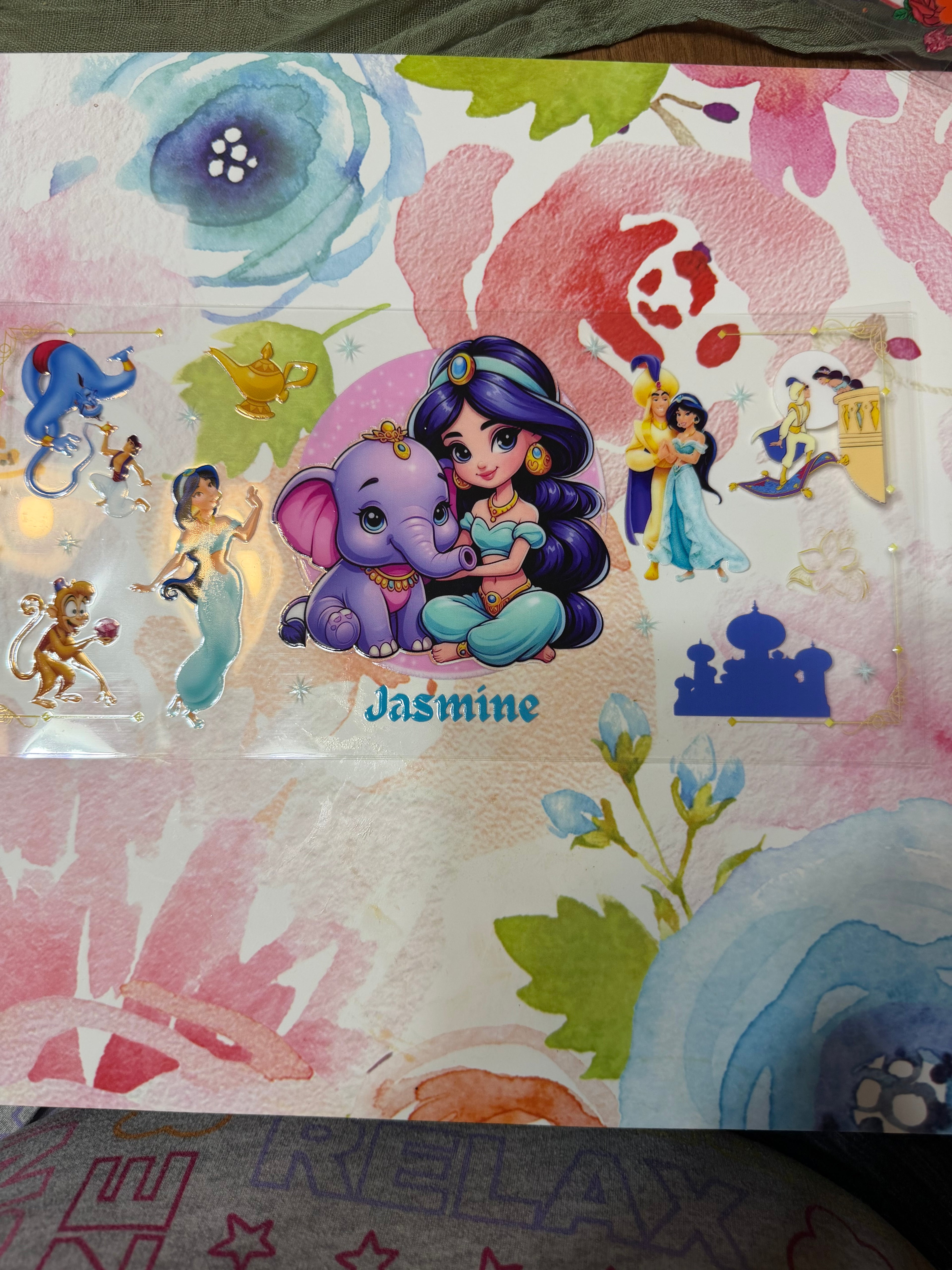 Jasmine w/ purple elephant