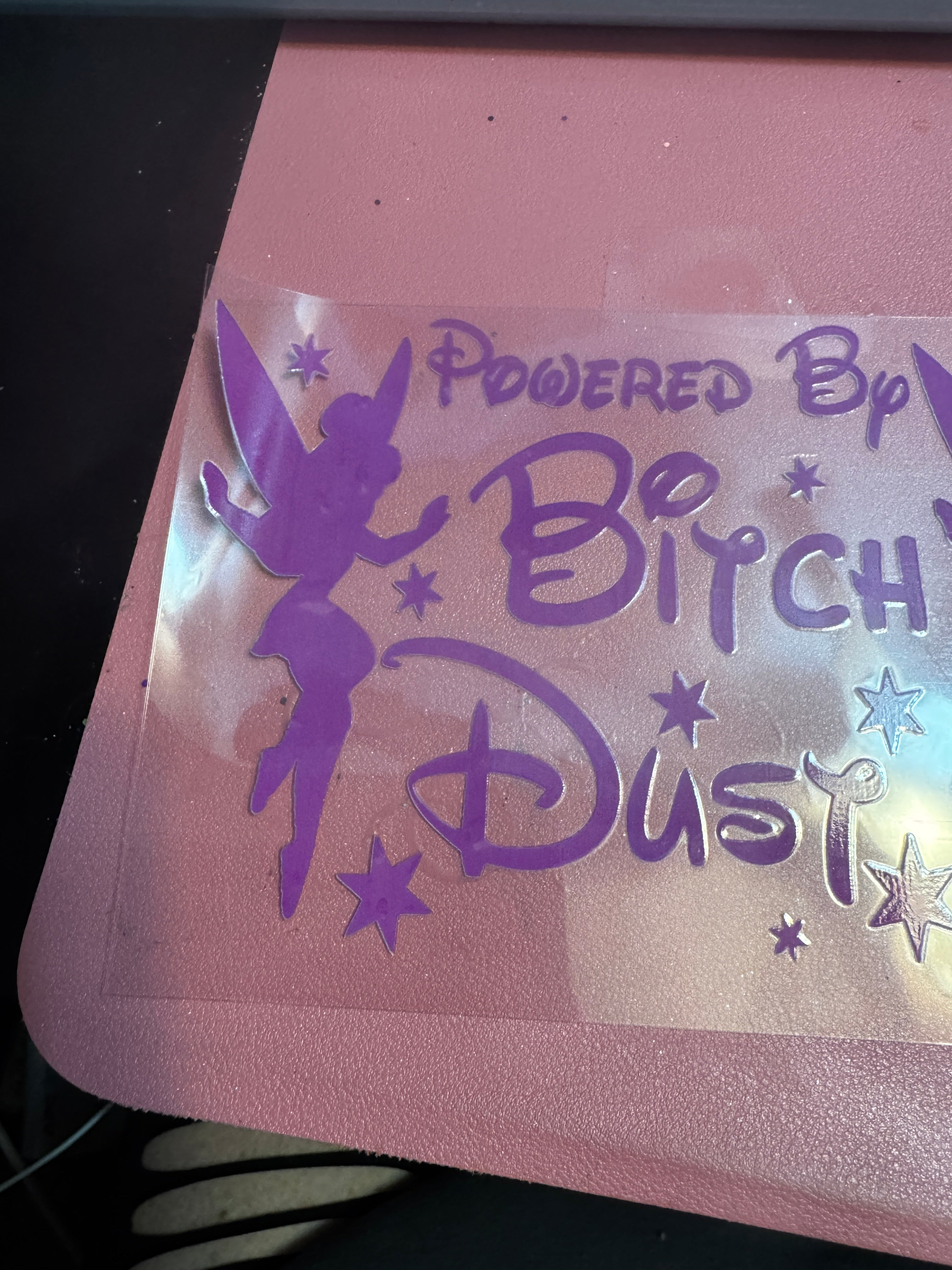 Powered by bitch dust decal