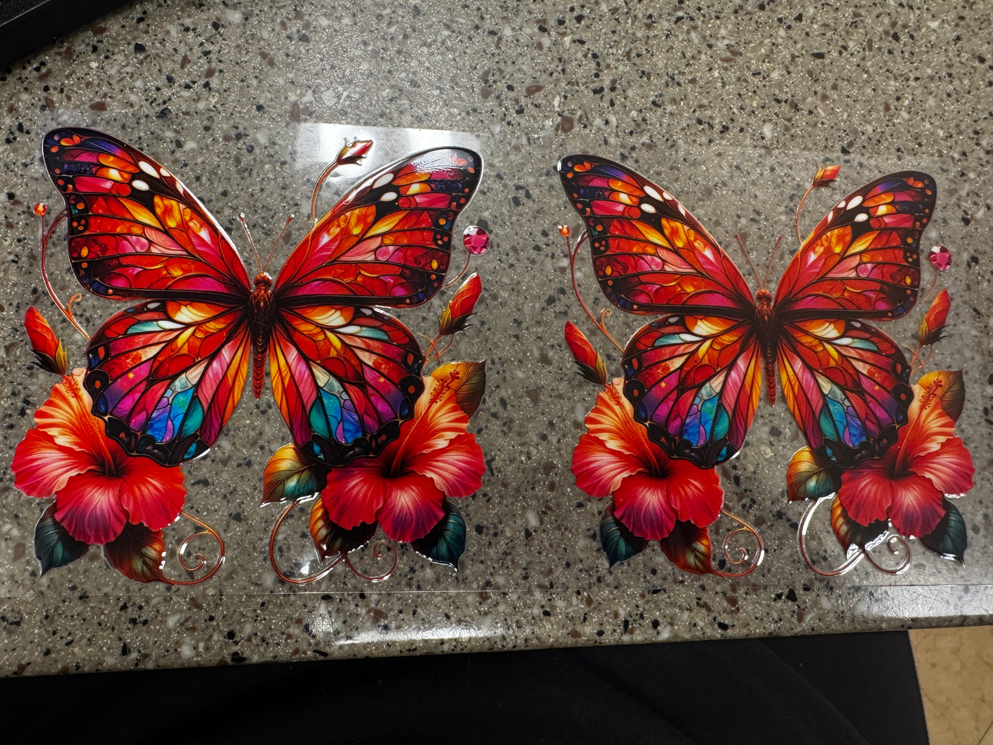 Red butterflies