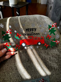 Merry Christmas red truck