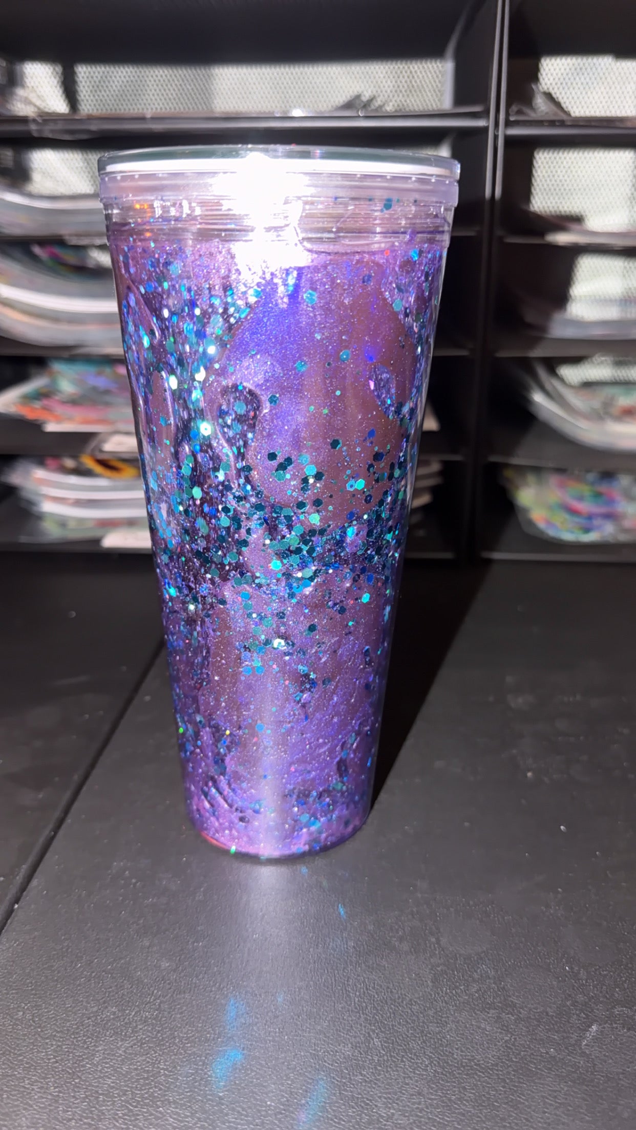 24oz dual lava teal on purple  you can add a wrap if you like