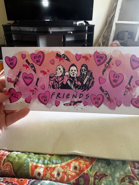 Friends pink hearts