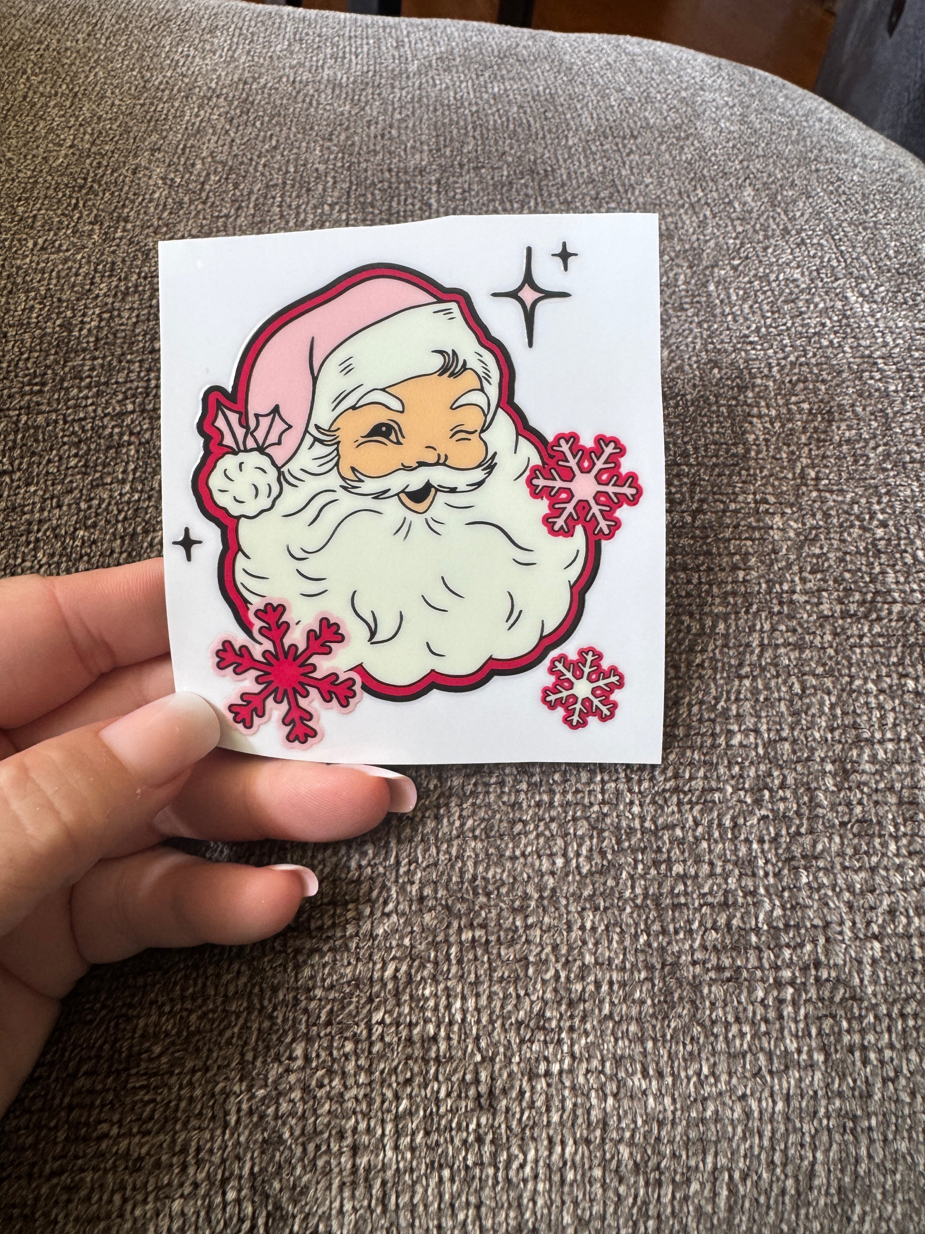 Santa face decal