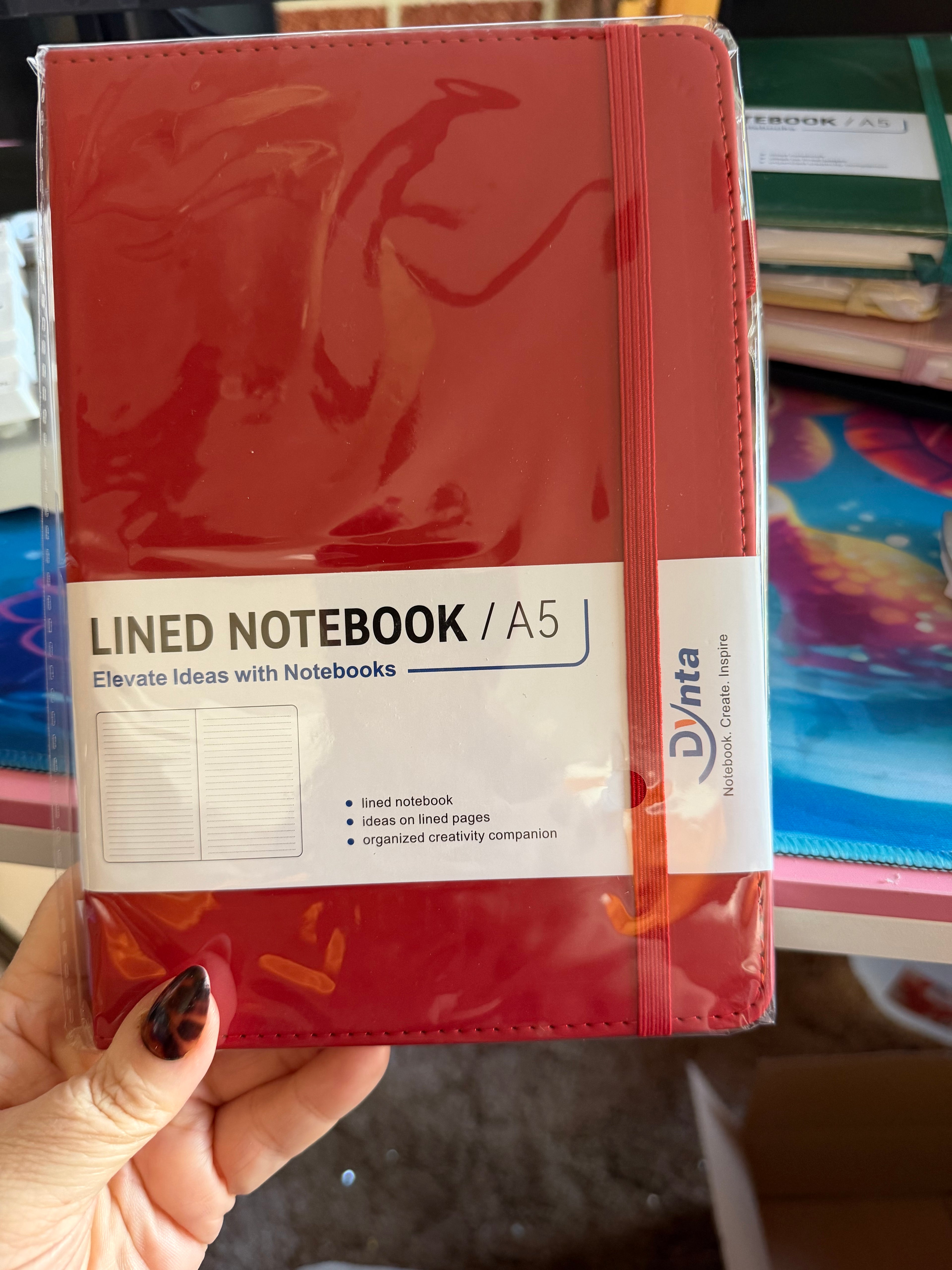 Lined notebooks. Hardback leather 5.8 x 8.4 Inch 160 Pages 📄