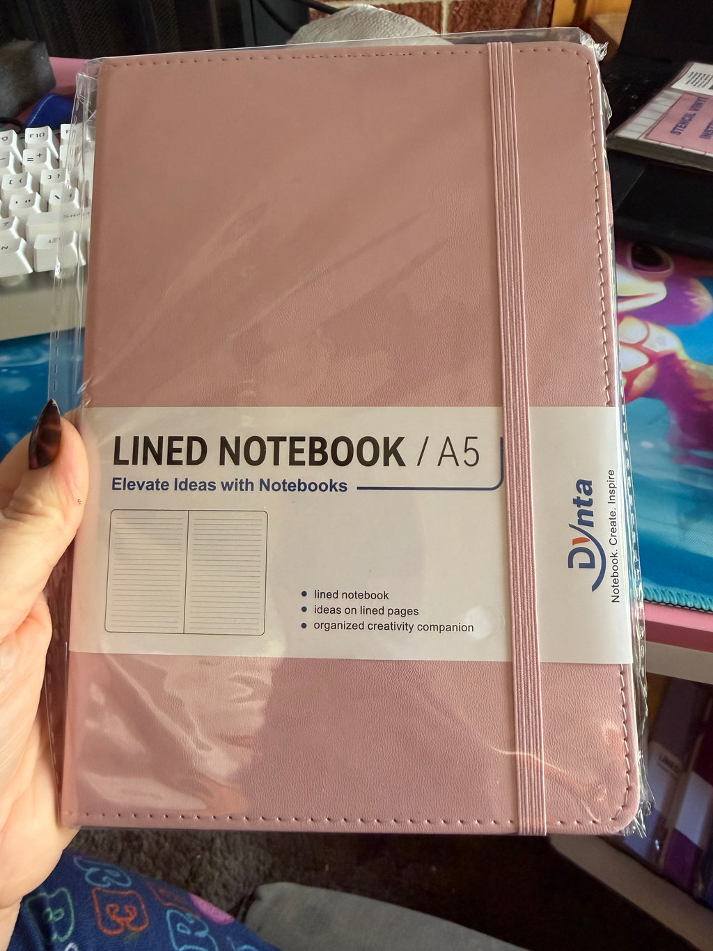 Lined notebooks. Hardback leather 5.8 x 8.4 Inch 160 Pages 📄