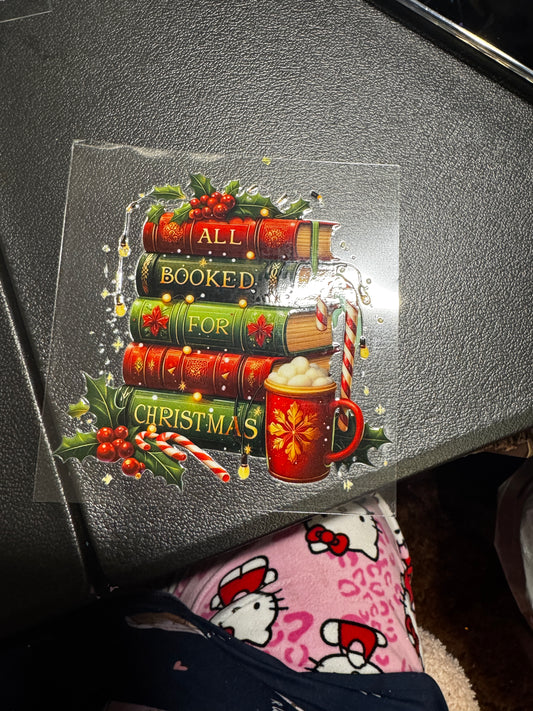 All Booked For Christmas Decal