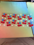 Red, white & blue cherries