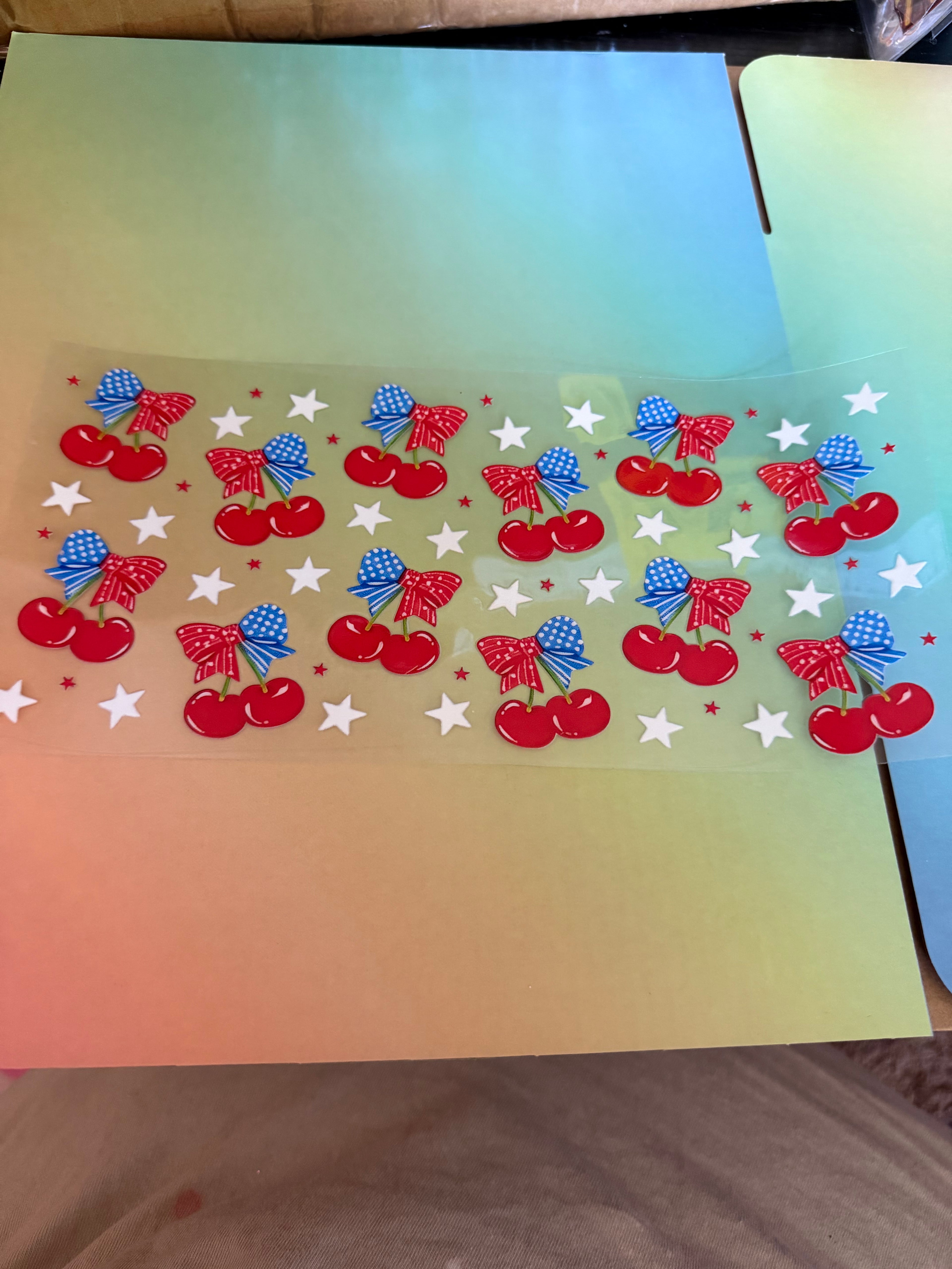 Red, white & blue cherries