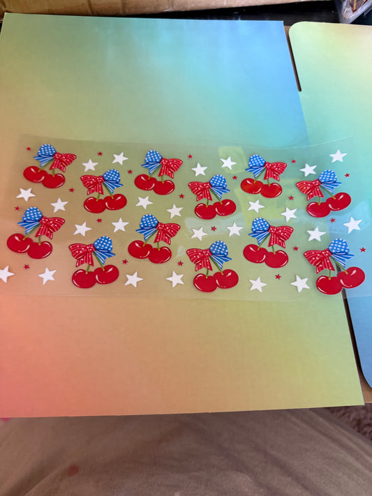 Red, white & blue cherries