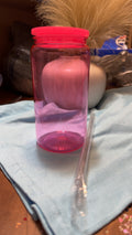 NON SNOWGLOBE COLORED CAN ARYCLIC 16oz pink