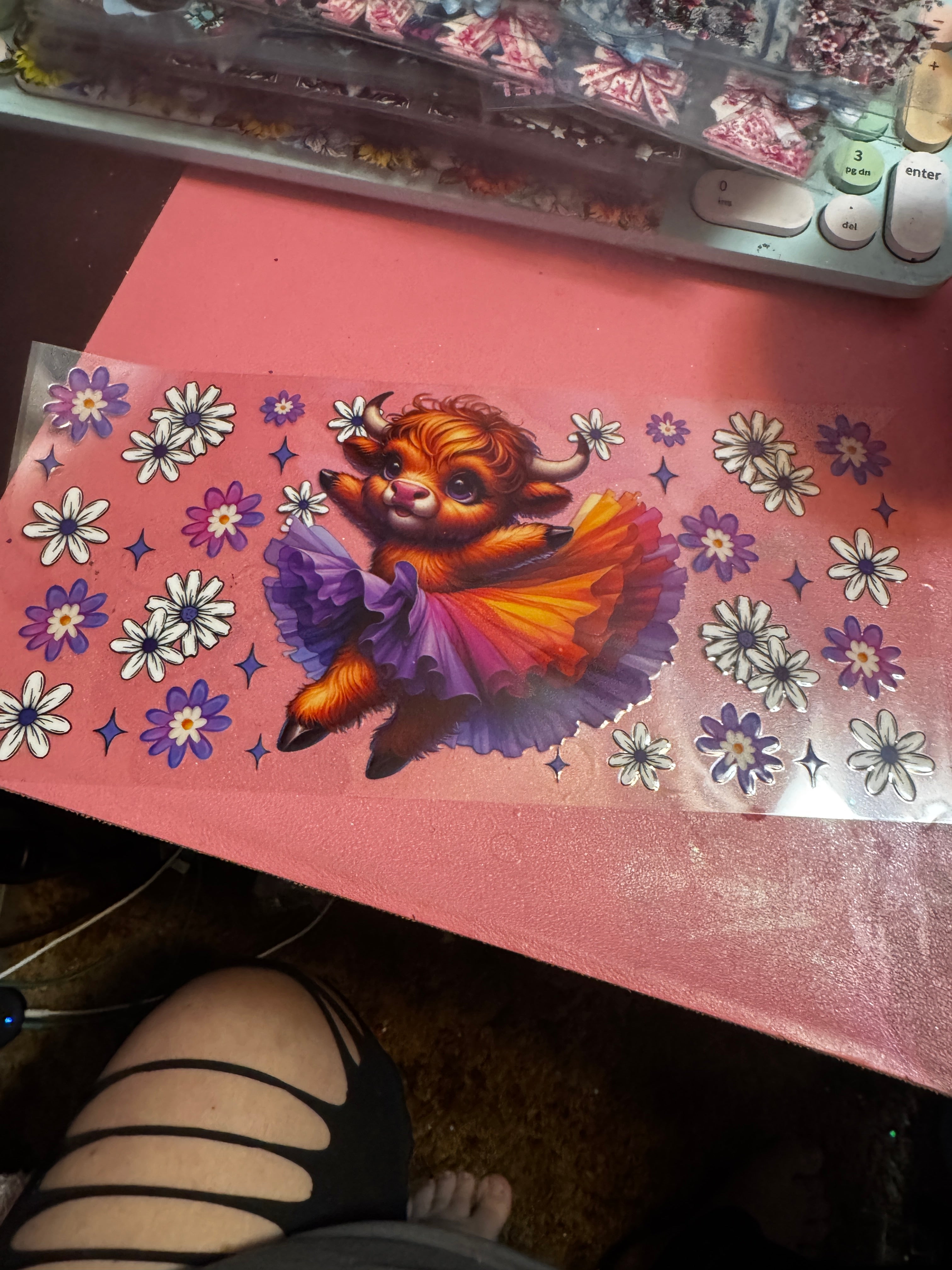 Cow purple tutu
