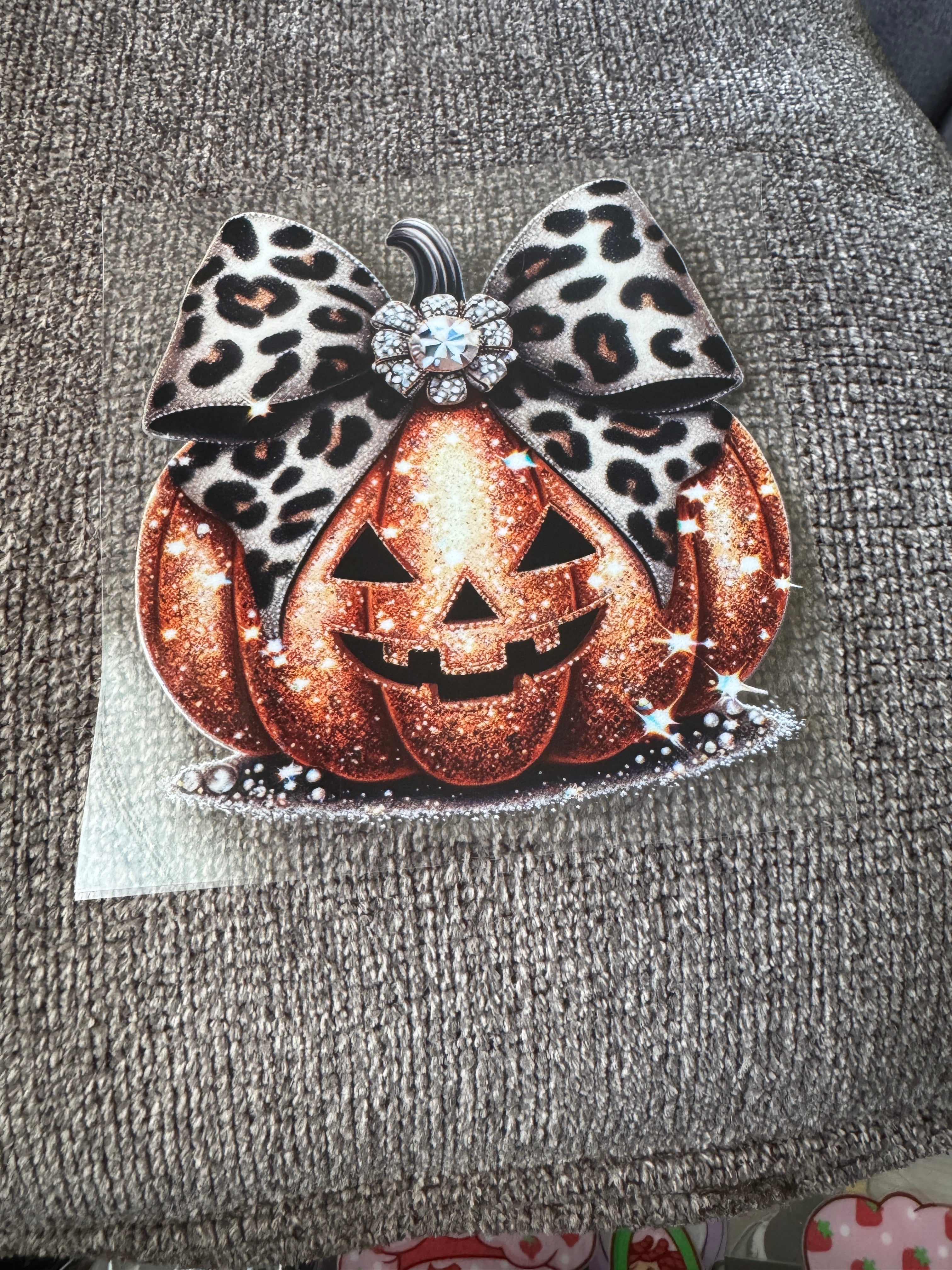 Pumpkin with bow decal