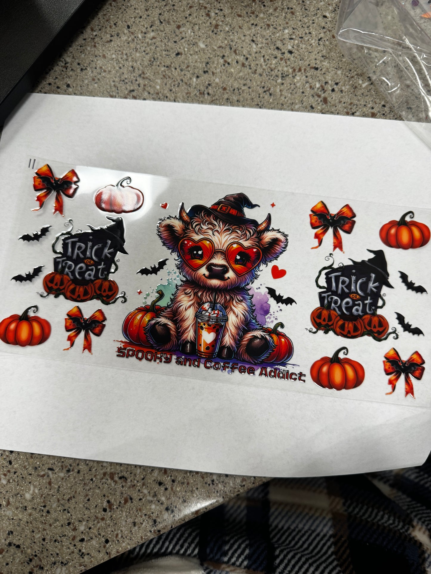 Trick or Treat Cow Spooky Coffee Addict