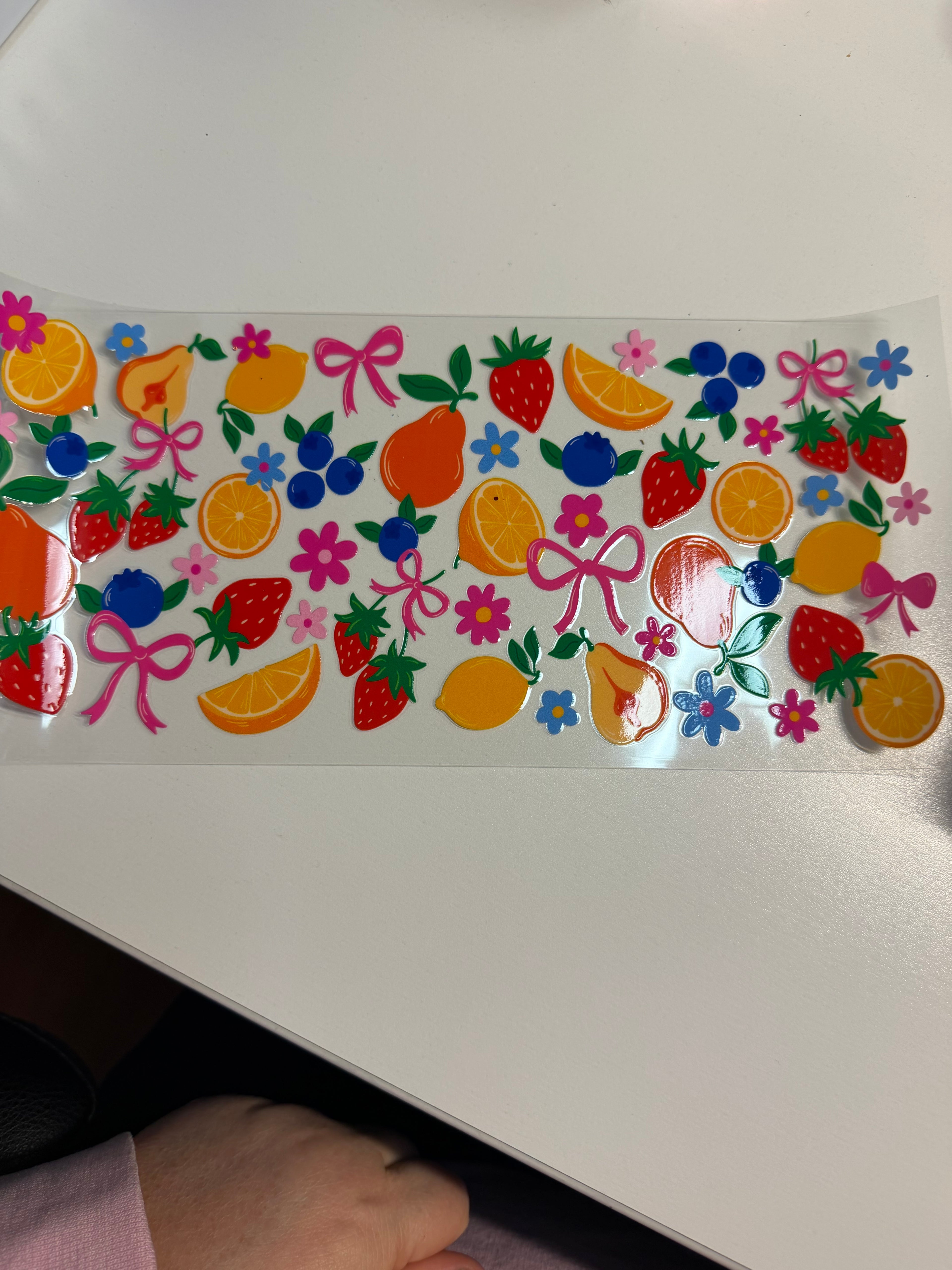Lemons, strawberries, blueberries and bows