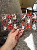 Ghost with orange and black bows