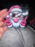 Santa blowing bubblegum