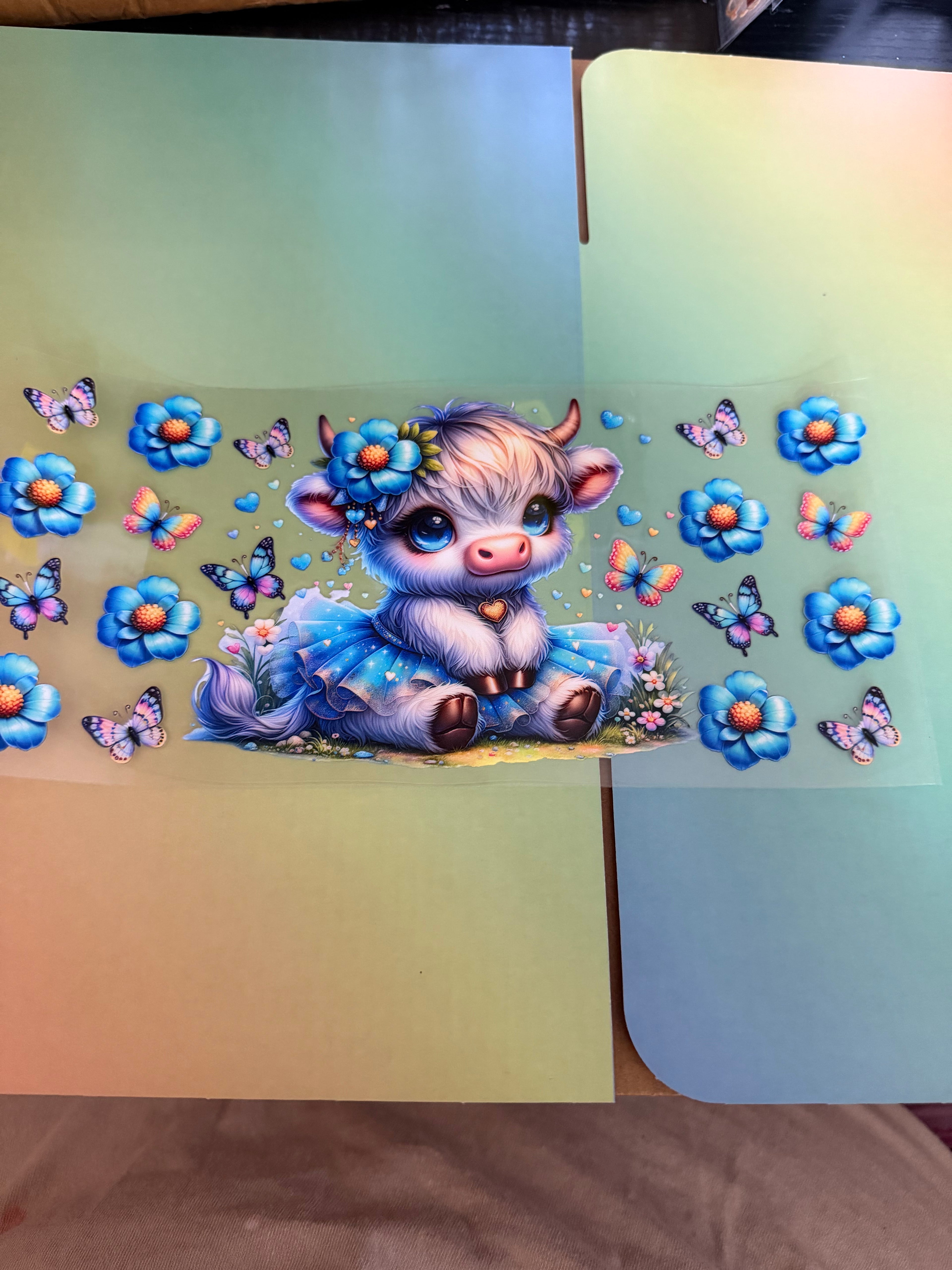 Cute cow blue tutu