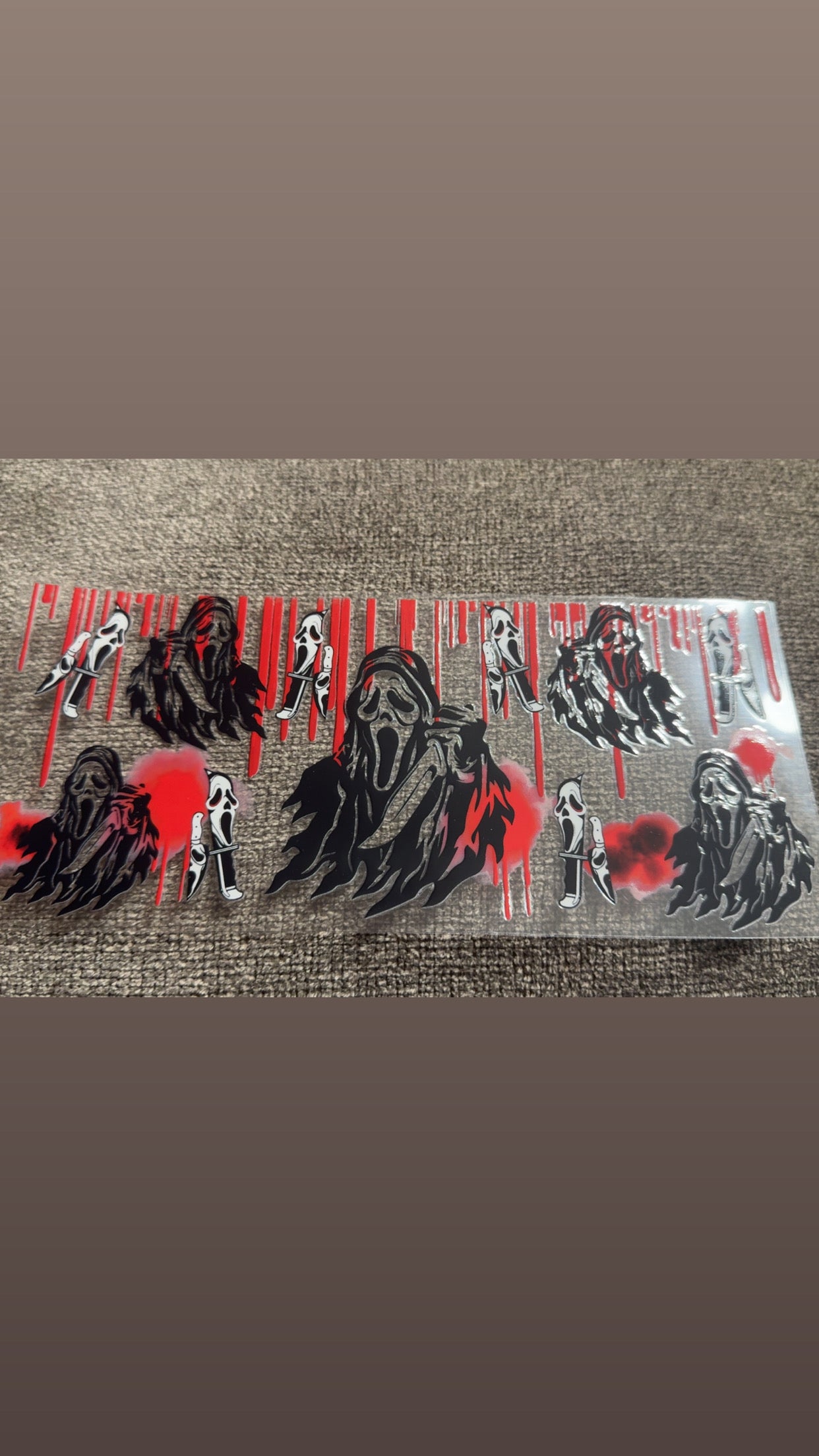 Ghost face with blood drip
