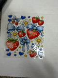 Strawberry and bows decal