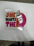 She wants the D  Decal