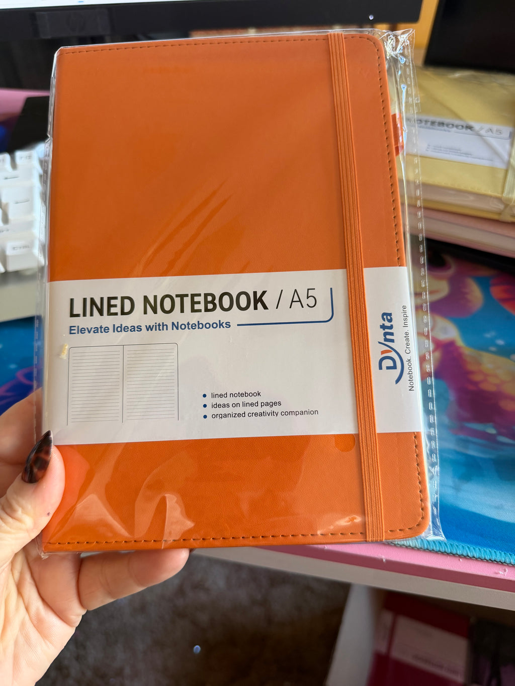 Lined notebooks. Hardback leather 5.8 x 8.4 Inch 160 Pages 📄