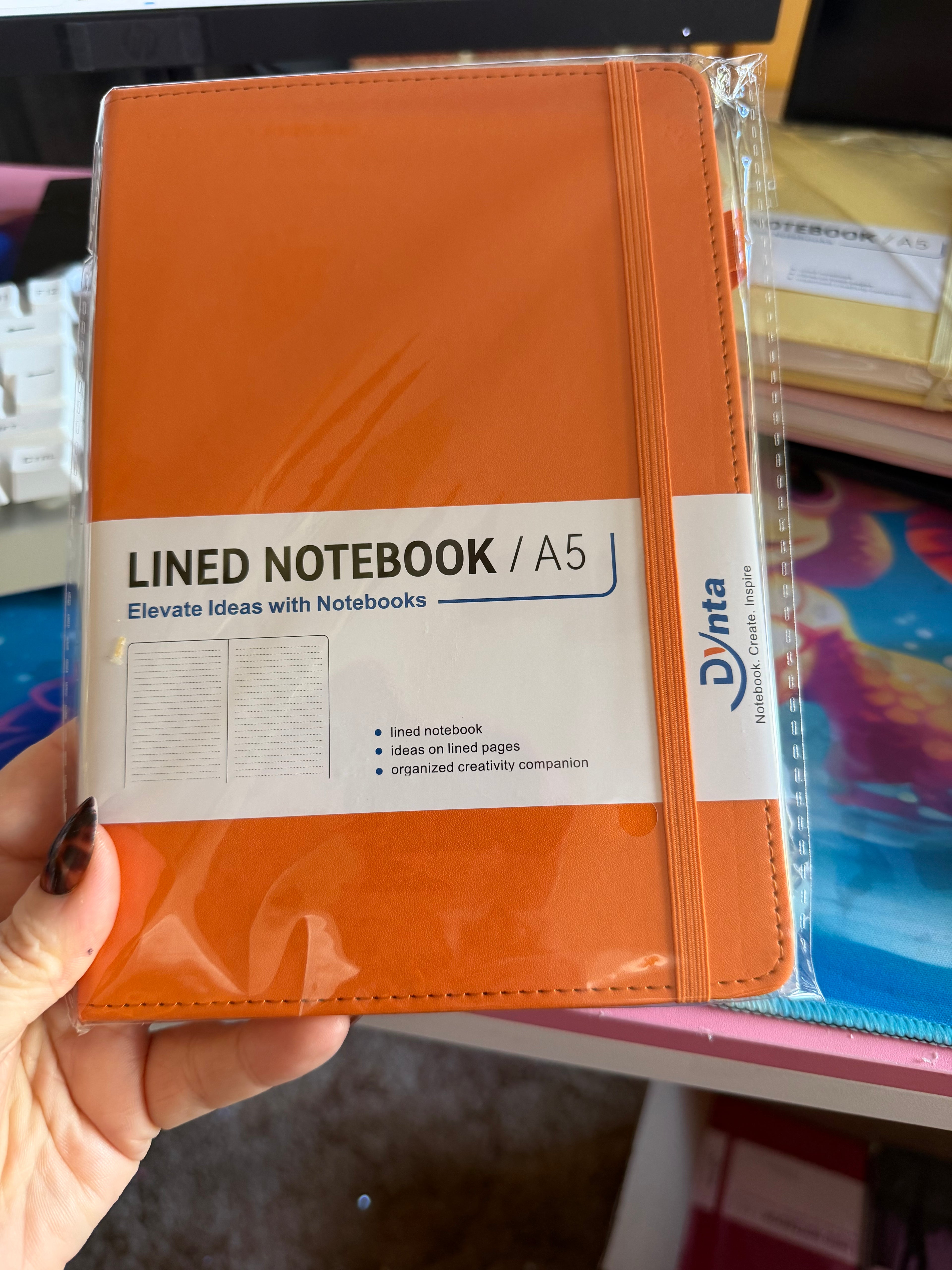 Lined notebooks. Hardback leather 5.8 x 8.4 Inch 160 Pages 📄