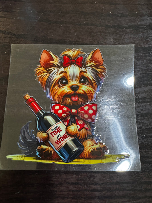 Yorkie make time for wine