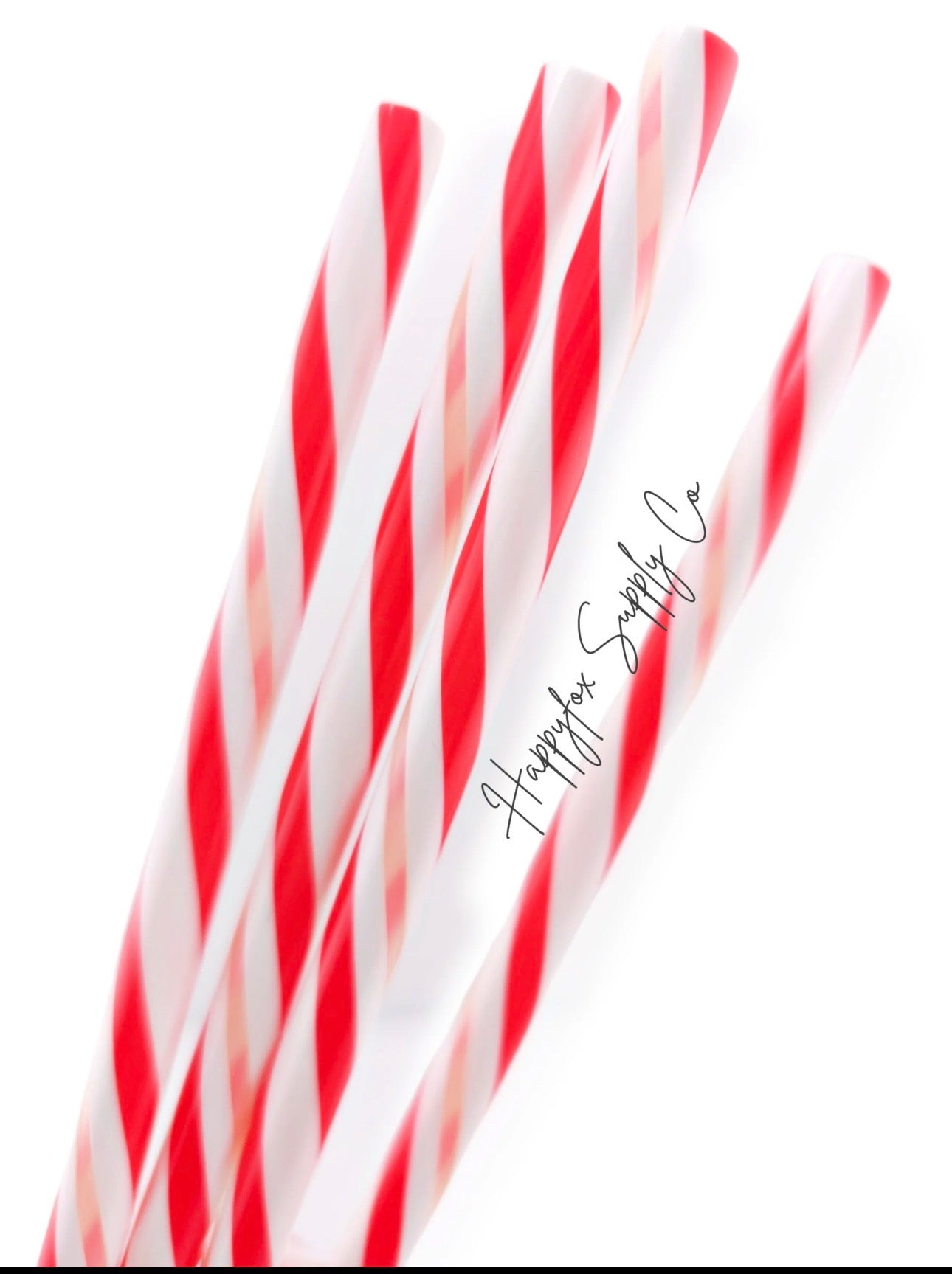 Peppermint Stripes straws  fits 16 and 20oz cups
