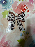 Cow print bow