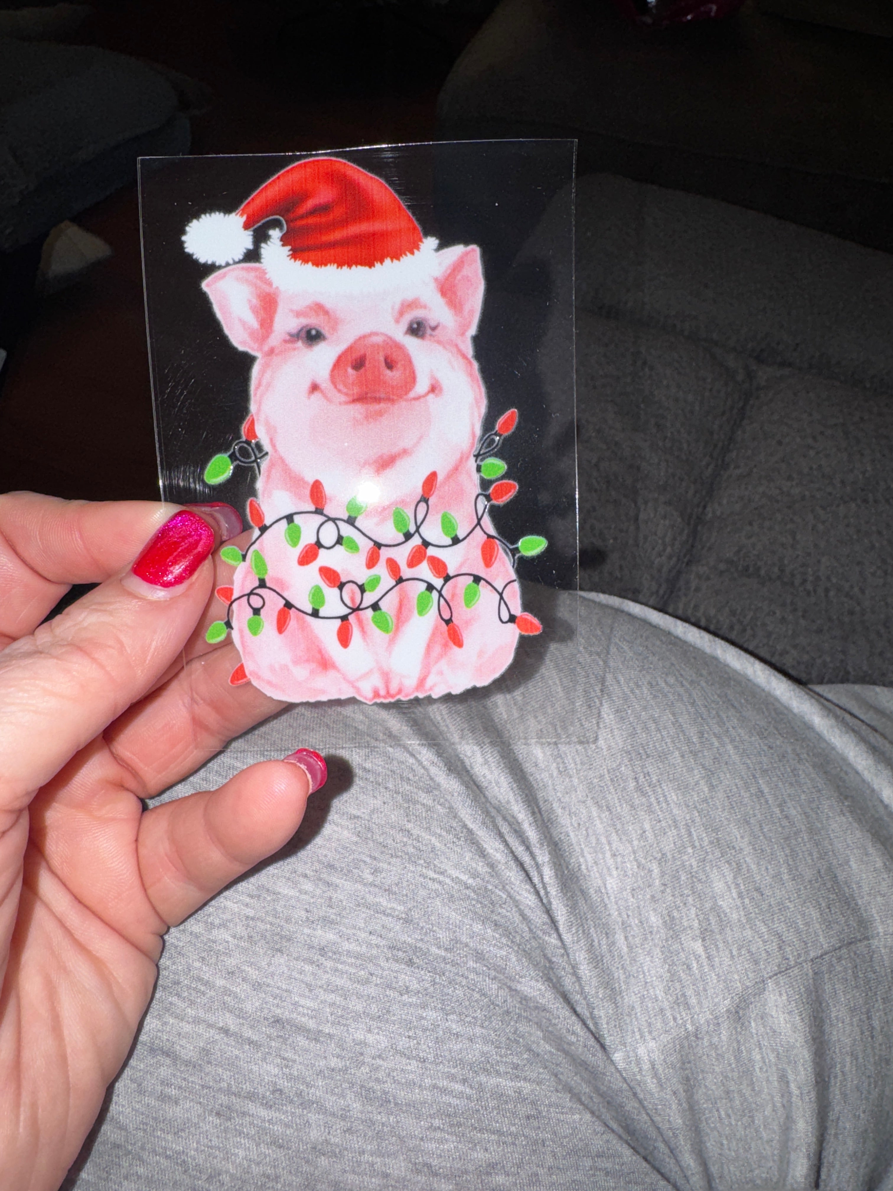 Christmas pig 🐷 decal