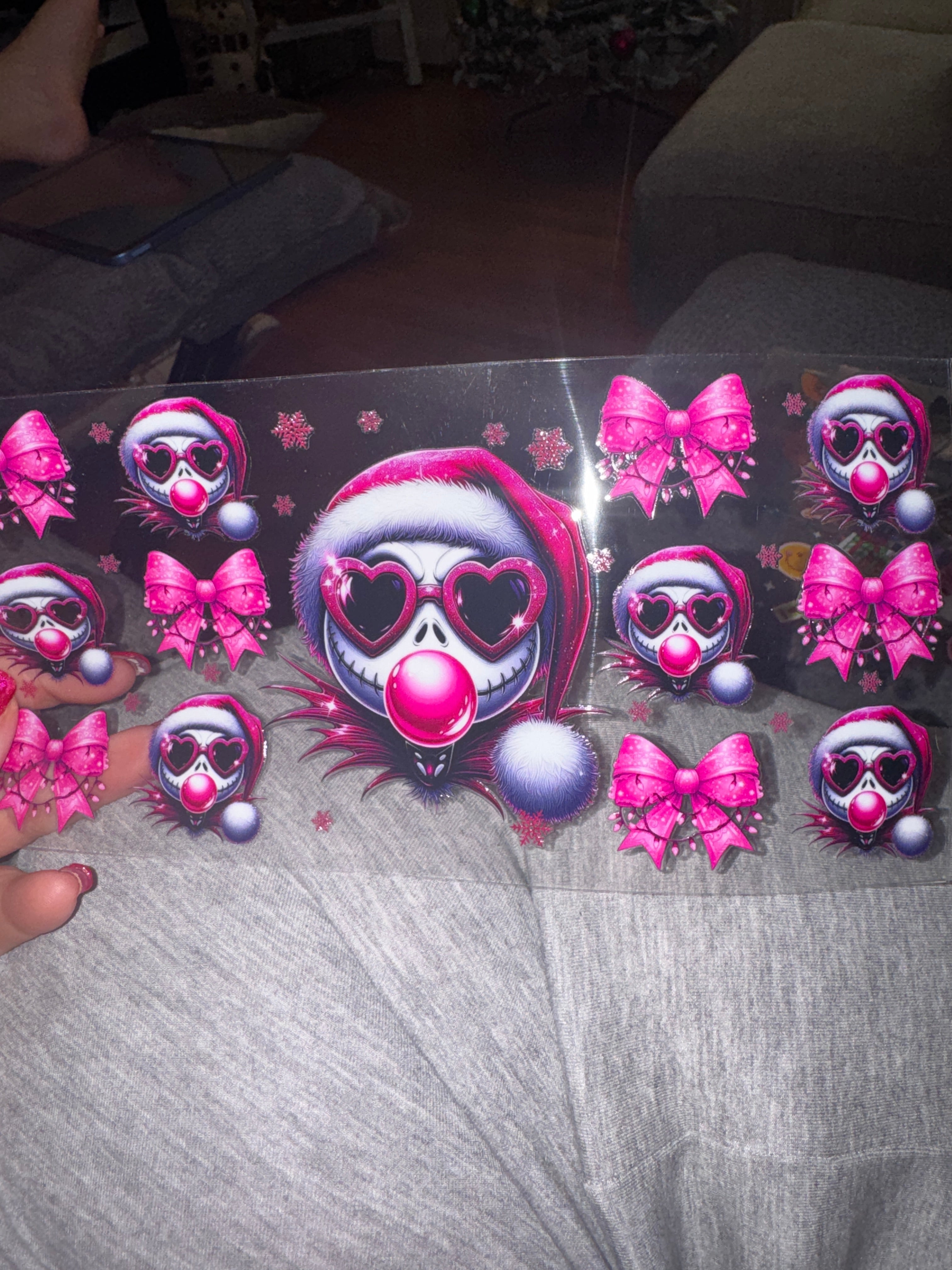 Jake skeleton bubble gum and bows