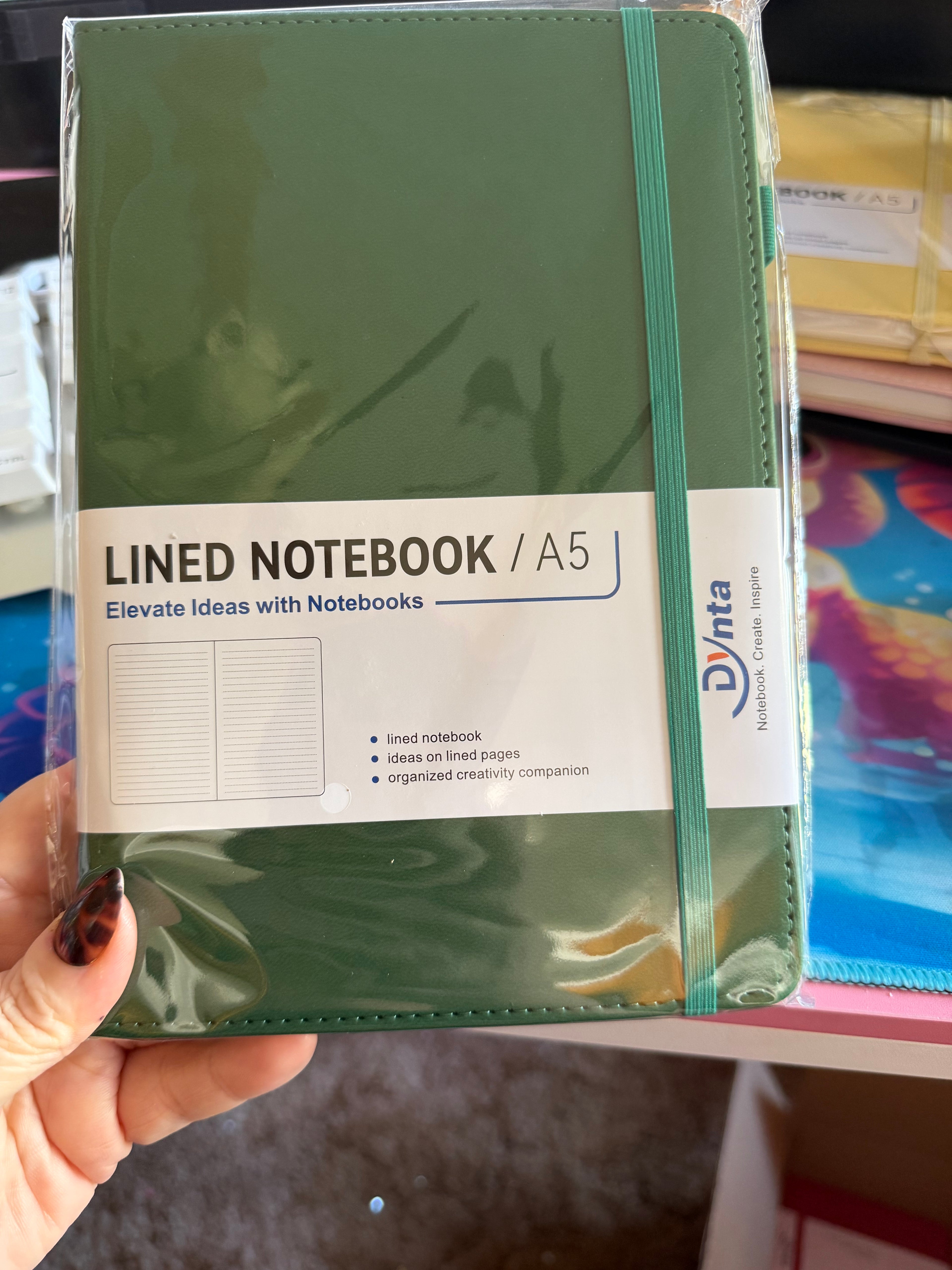 Lined notebooks. Hardback leather 5.8 x 8.4 Inch 160 Pages 📄