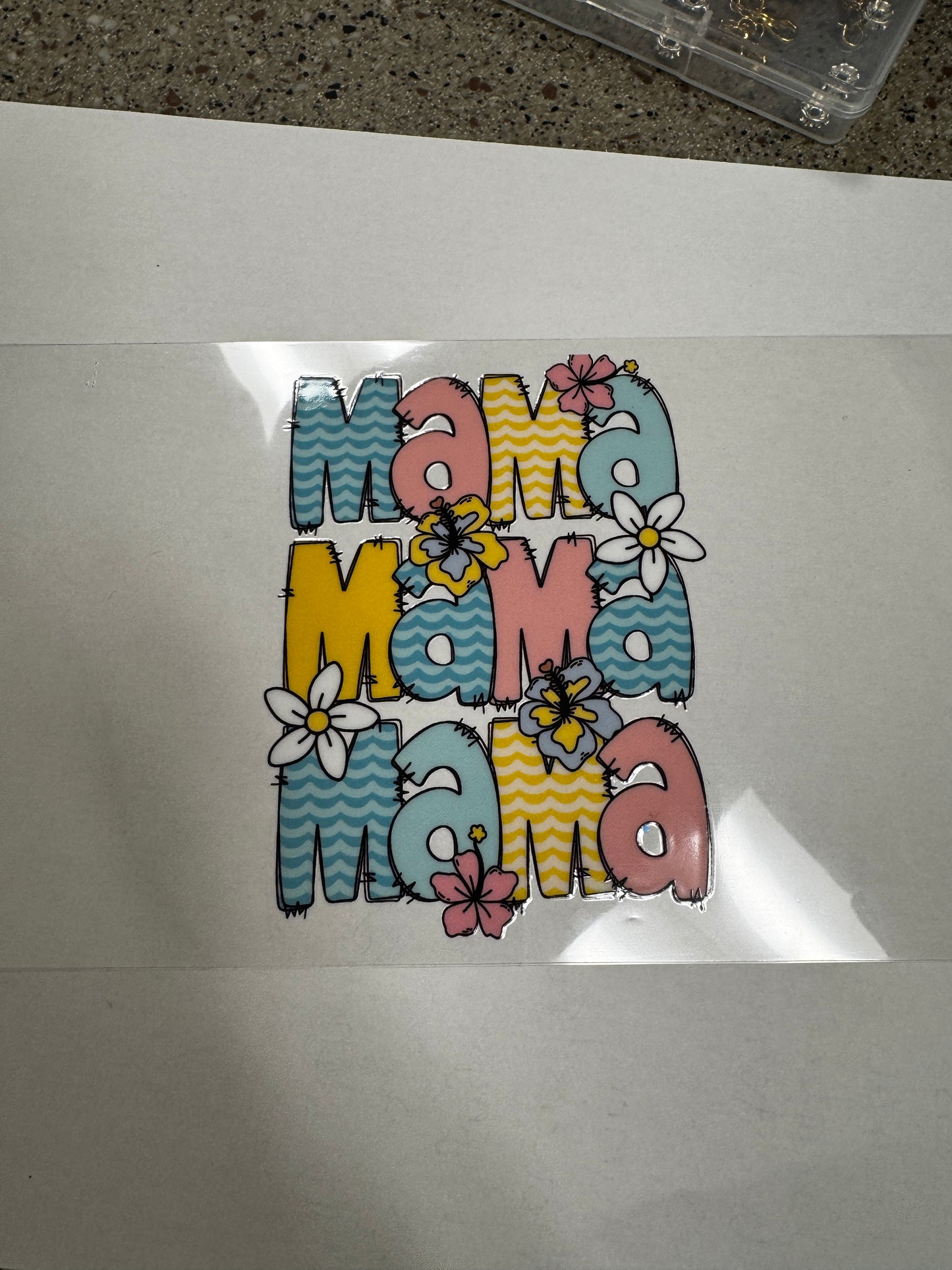 Patchwork Petal Mama Decal