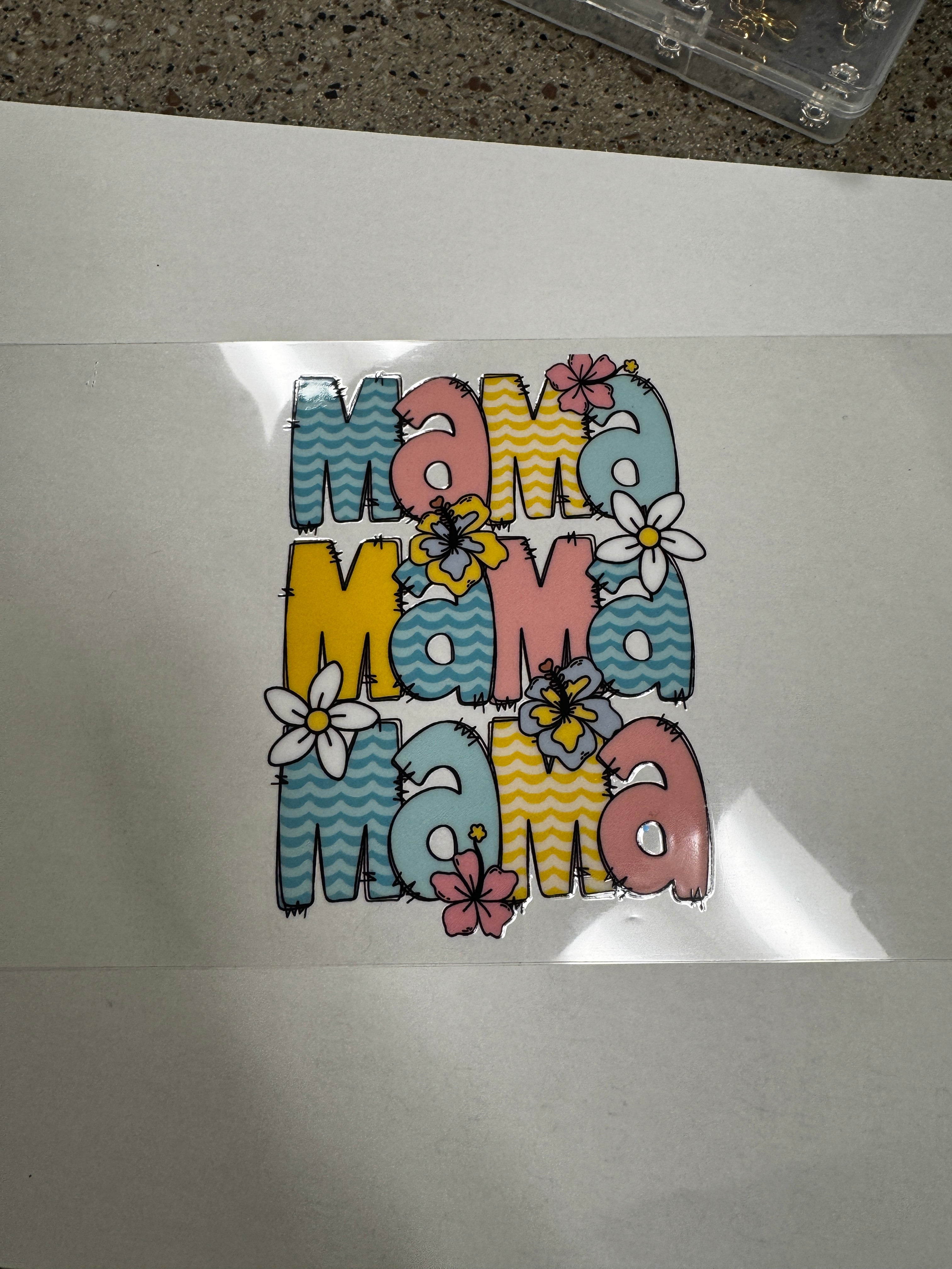 Patchwork Petal Mama Decal