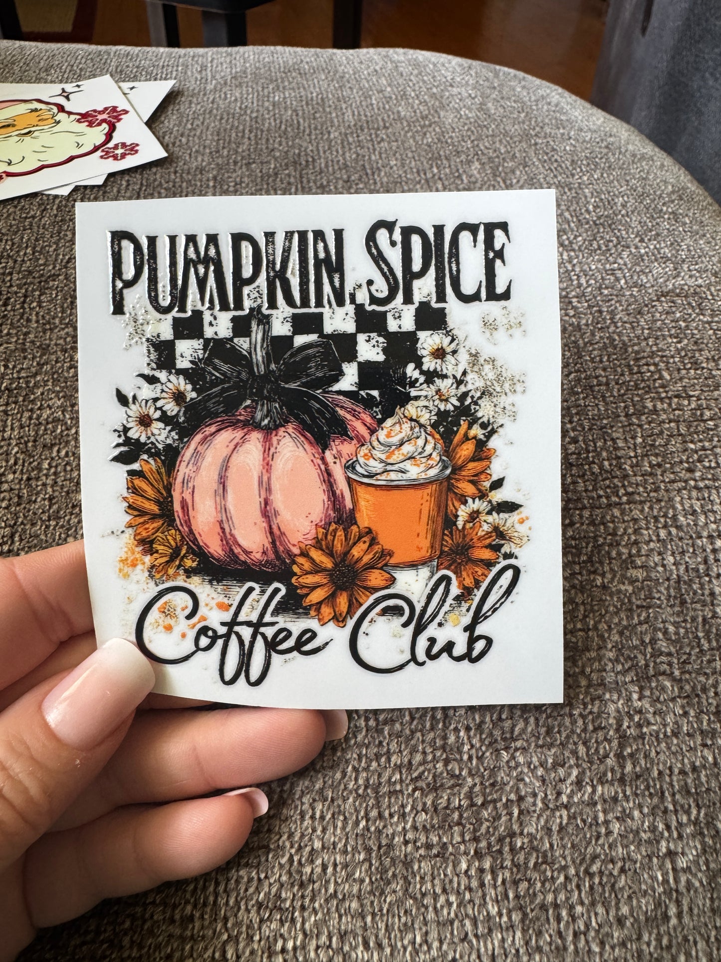 Pumpkin spice coffee club decal