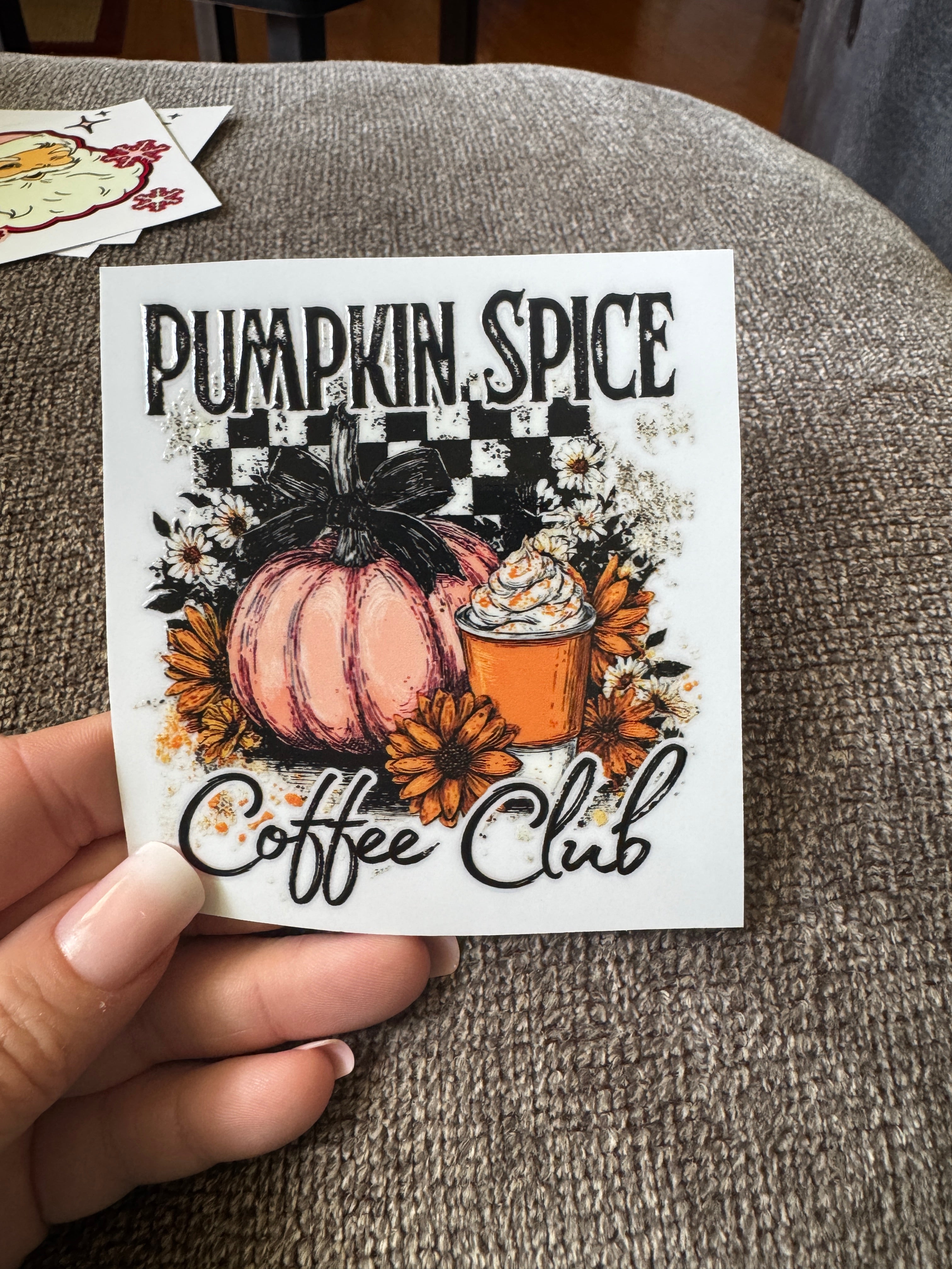 Pumpkin spice coffee club decal